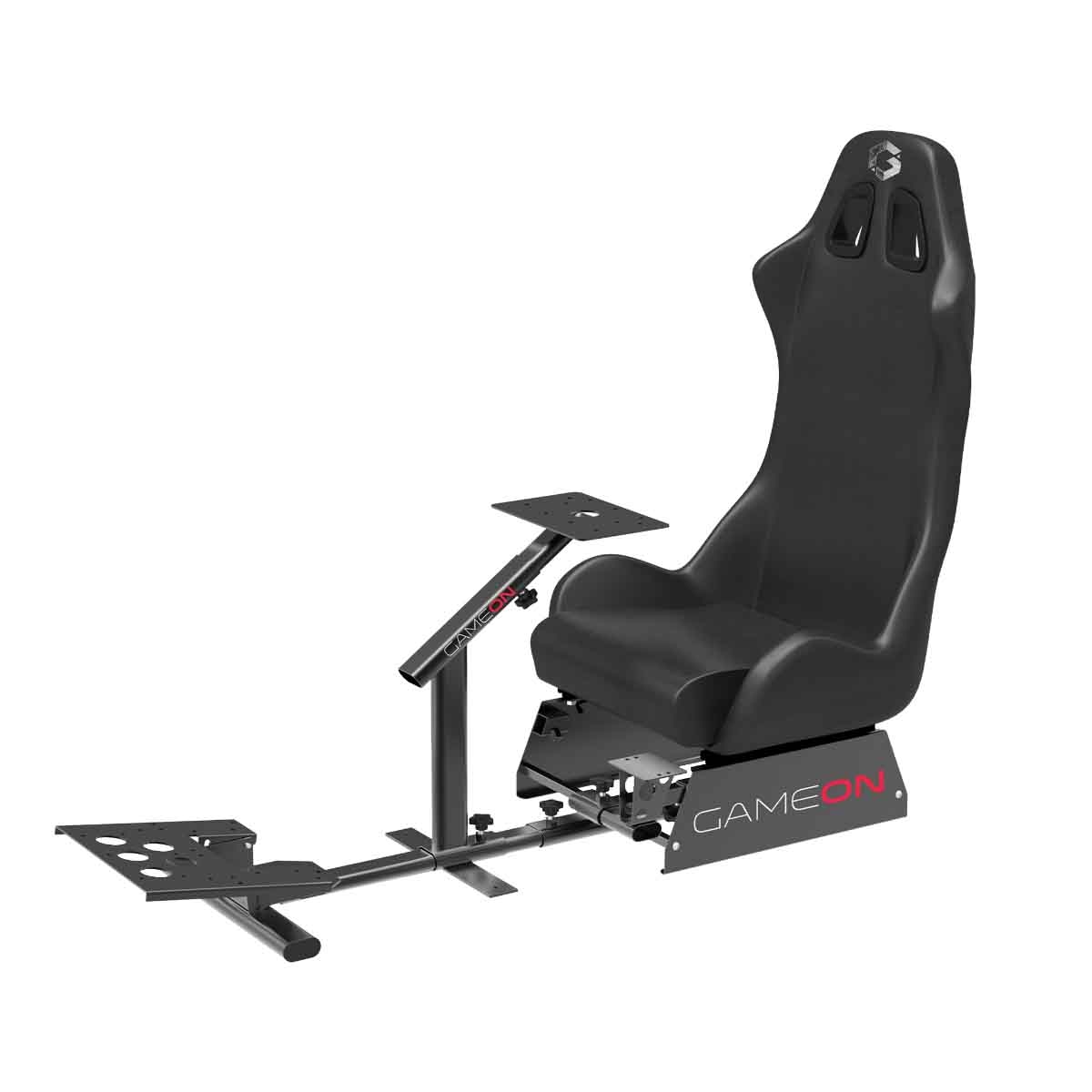 Game On Black GOMPR-5091 Master Pro Racing Gaming Simulator Cockpit