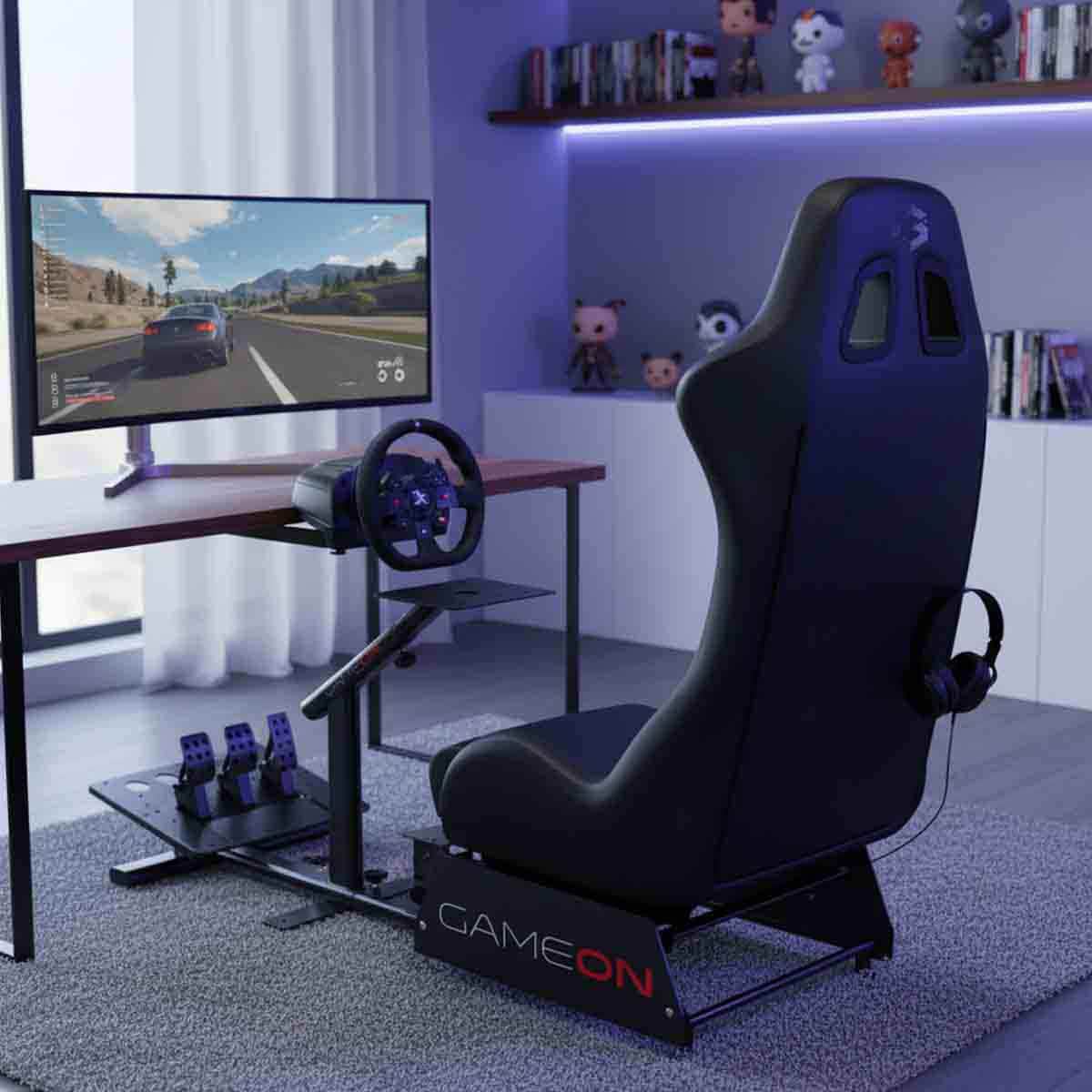جيم أون منصة محاكاة ألعاب سباقات Master Pro موديل GOMPR-5091 باللون الأسود