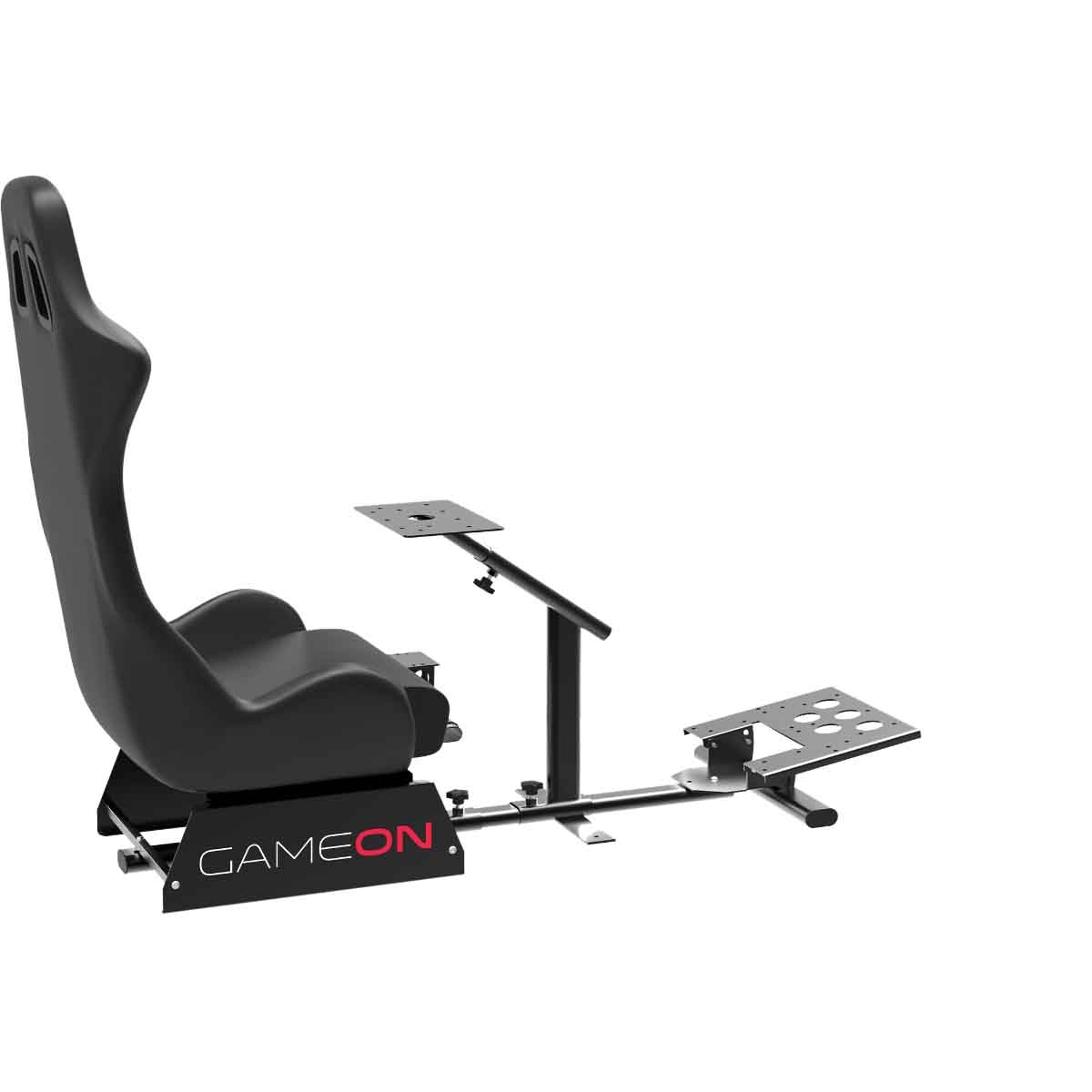 Game On Black GOMPR-5091 Master Pro Racing Gaming Simulator Cockpit