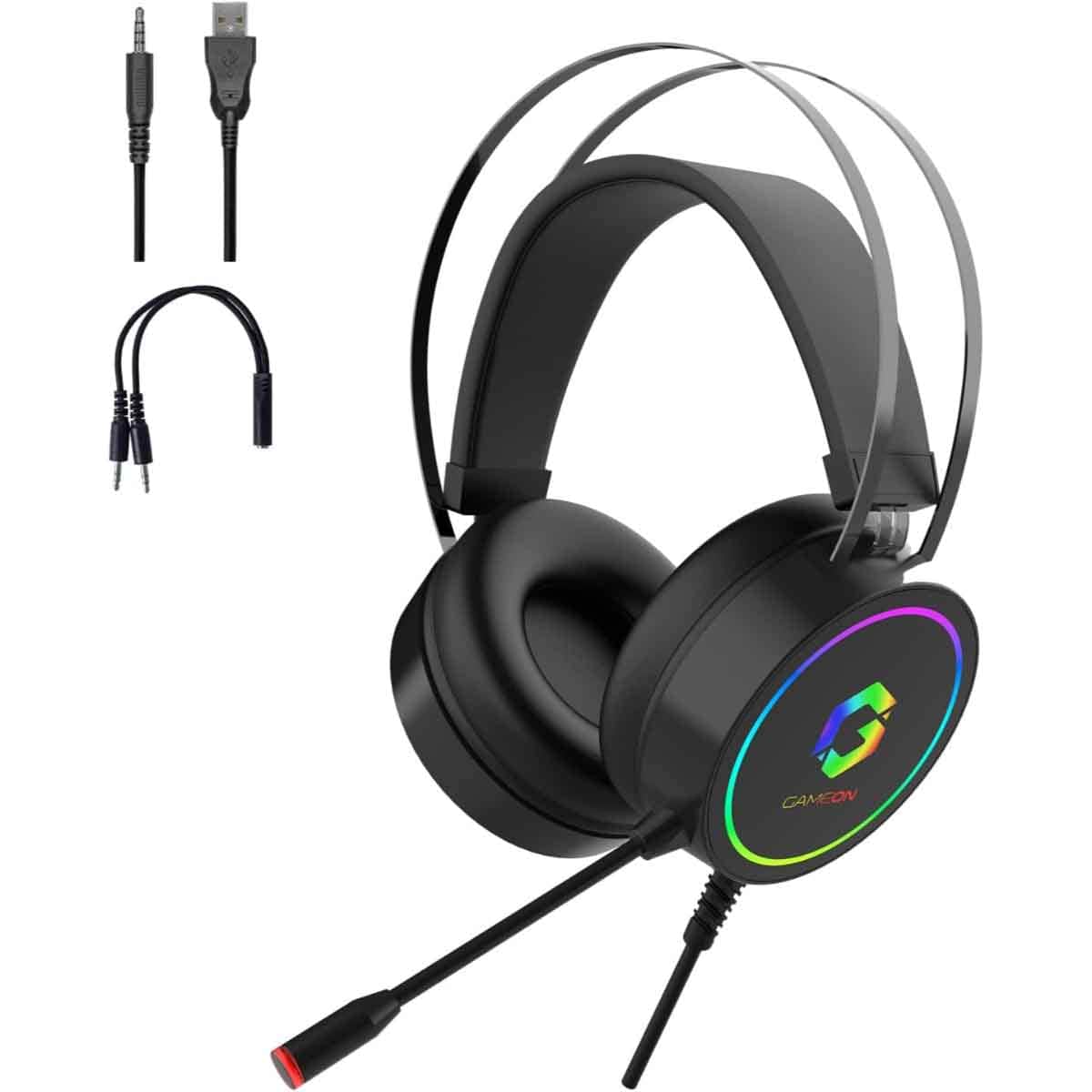 Game On Black GOT200A Thunderstrike RGB Wired Gaming Headset