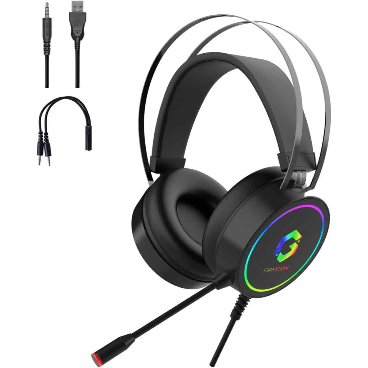 Game On Black GOT200A Thunderstrike RGB Wired Gaming Headset