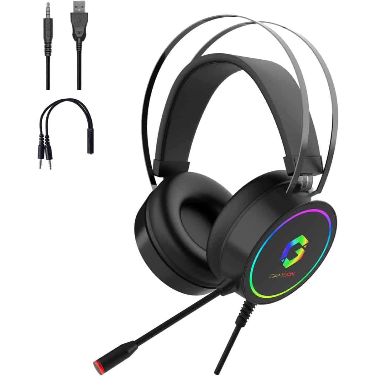 Game On Black GOT200A Thunderstrike RGB Wired Gaming Headset