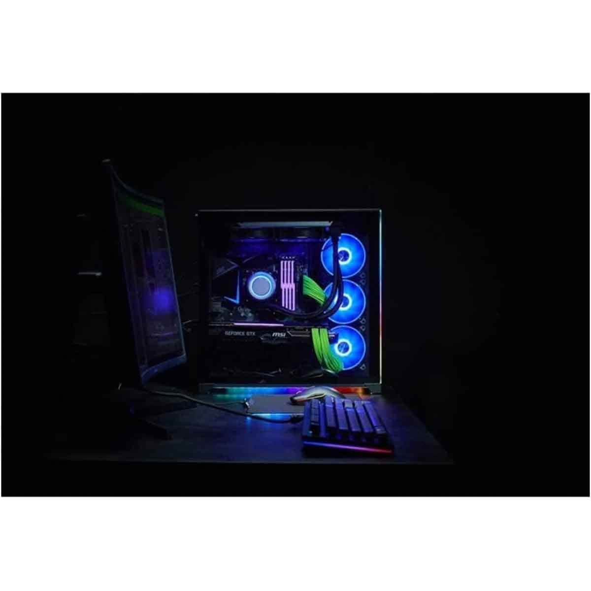 Game On Black Lian Li Edition Dynamic Mid Tower Gaming PC Case