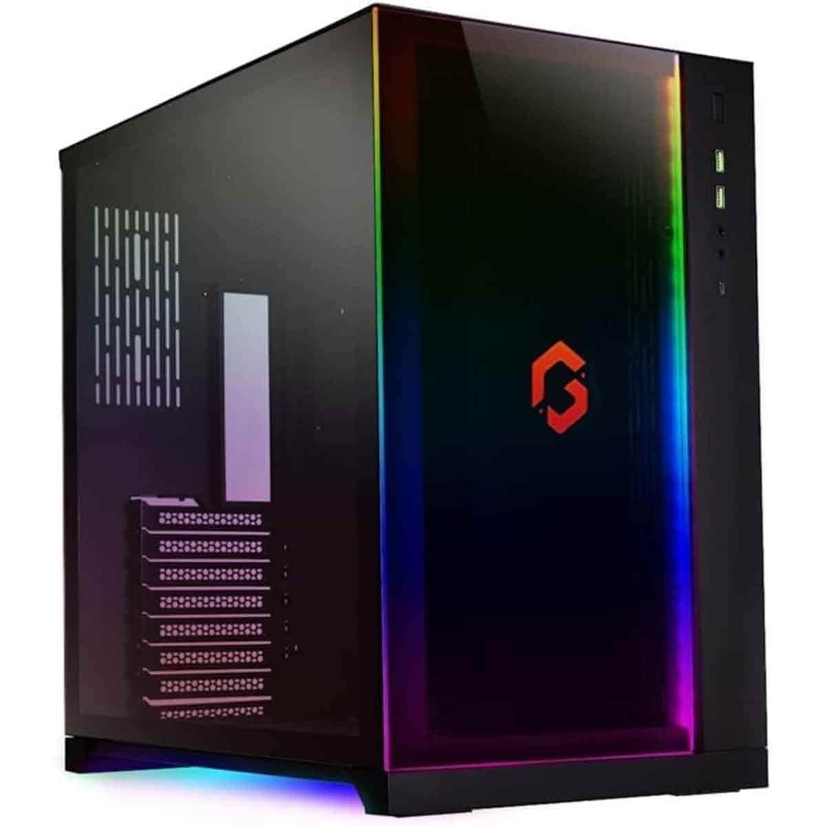 Game On Black Lian Li Edition Dynamic Mid Tower Gaming PC Case