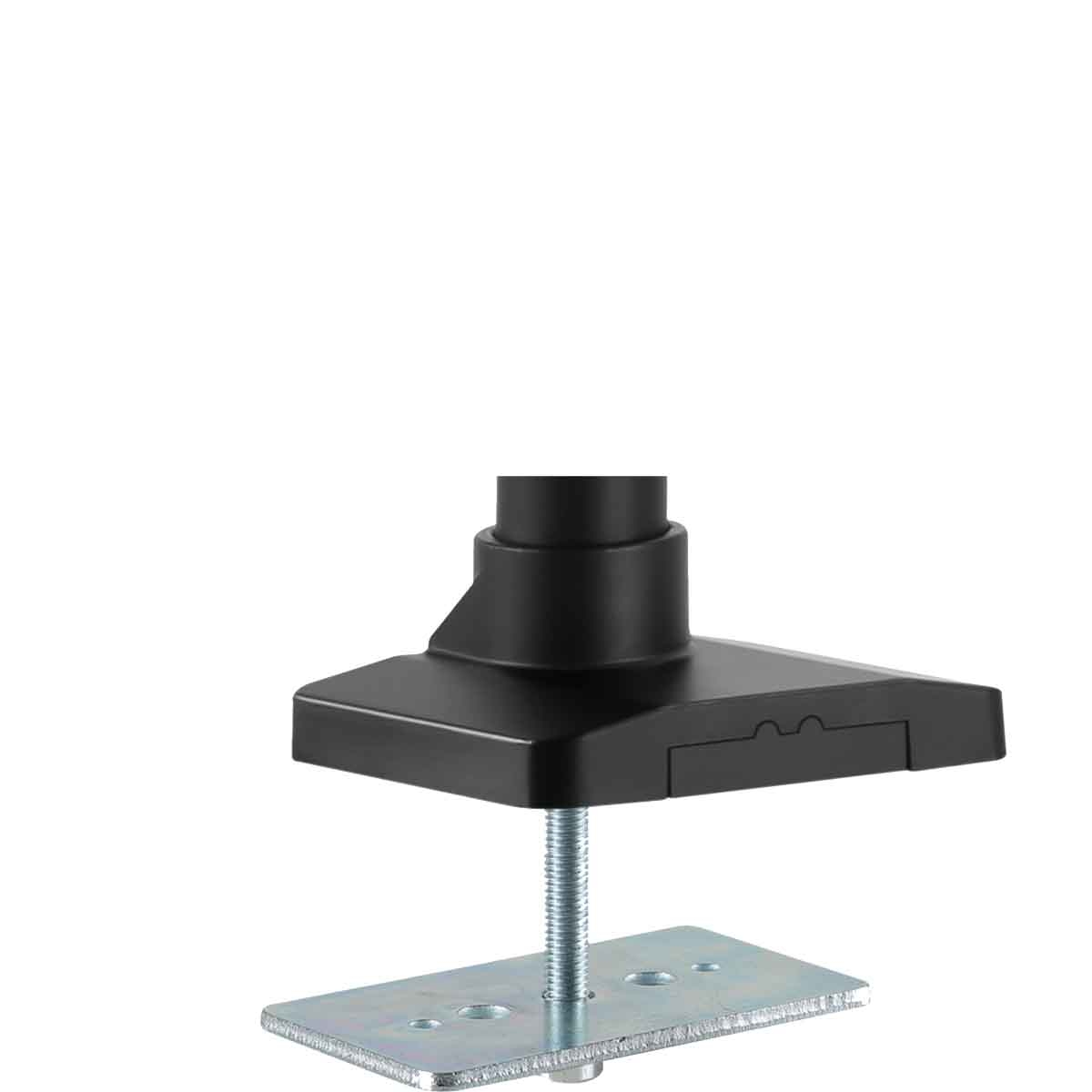 Game On Black Pole-Mounted Aluminum Heavy-Duty Gas Spring Single Monitor Arm Stand