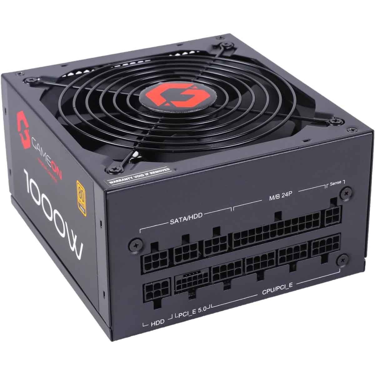 جيم أون مزود طاقة للألعاب SPY2 بقدرة 1000 واط بمعيار 80 Plus Gold باللون الأسود