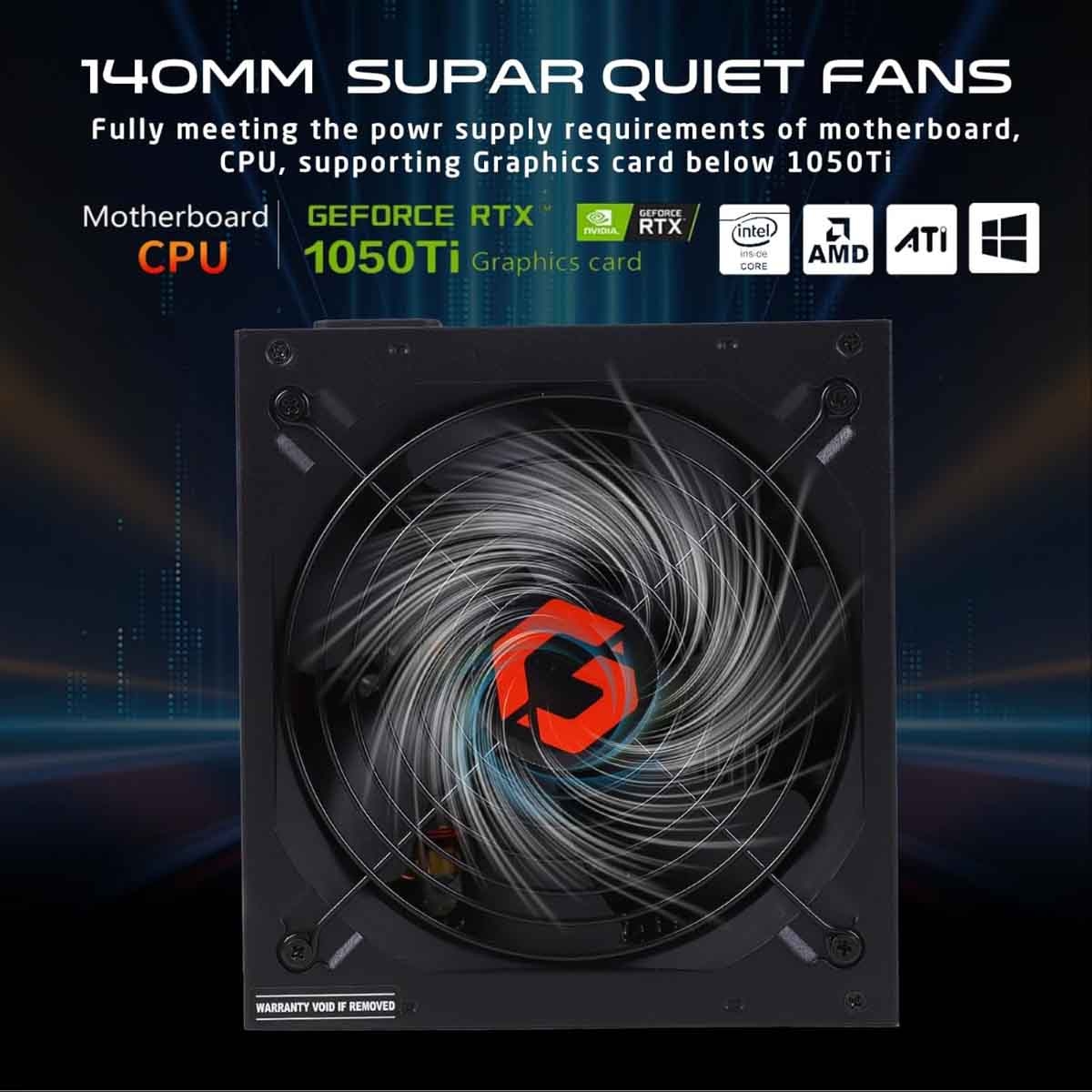 Game On Black SPY2 850 Watts 80 Plus Bronze Gaming Power Supply