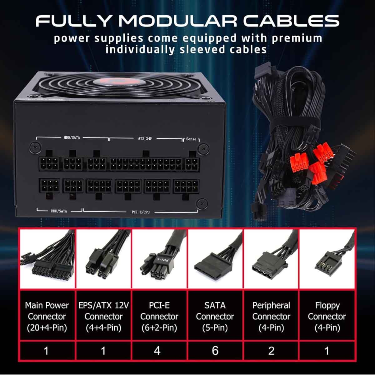 Game On Black SPY2 850 Watts 80 Plus Bronze Gaming Power Supply