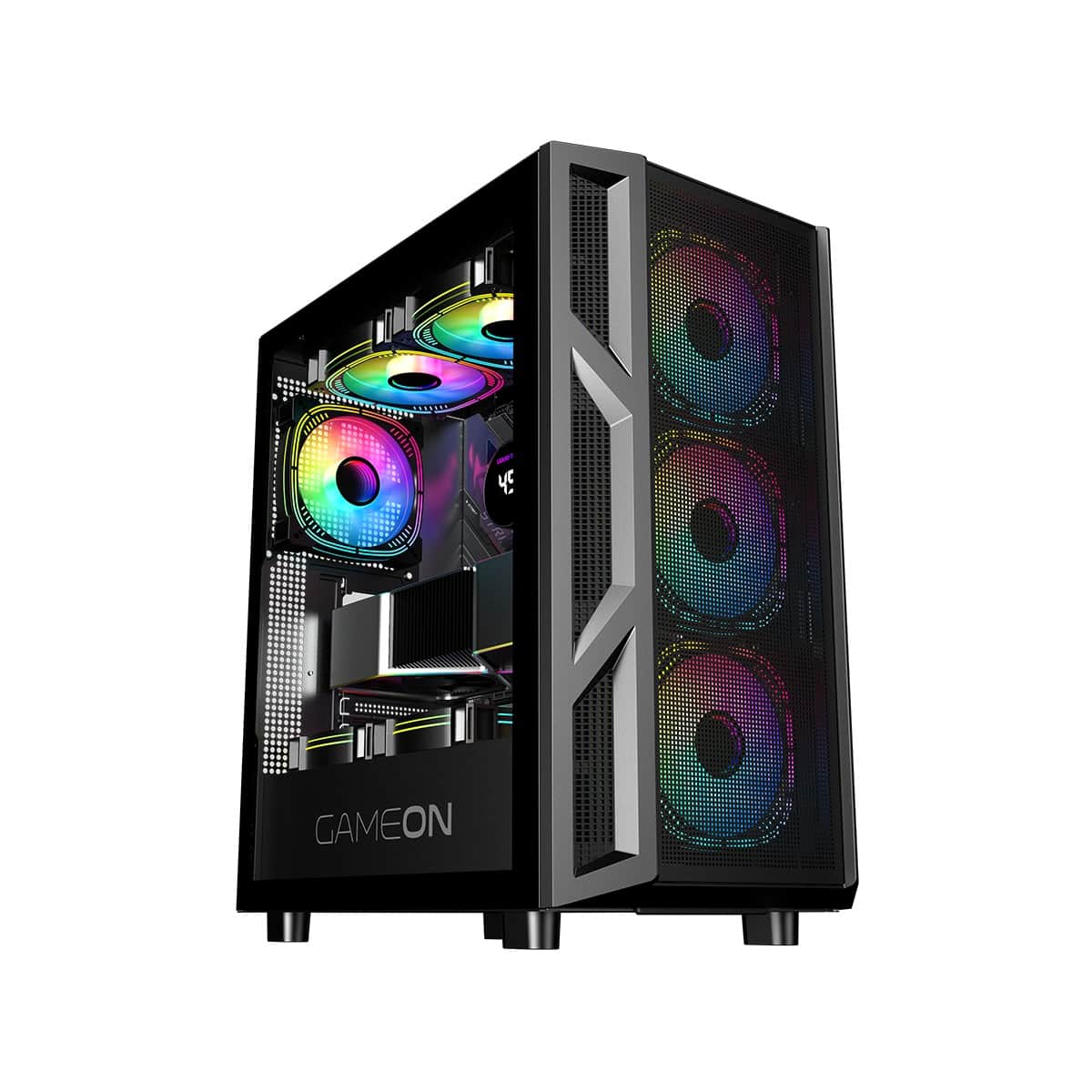 جيم أون كيس ألعاب Trident IV-M Powerforge Series ميد تاور مع مزود طاقة 750W باللون الأسود
