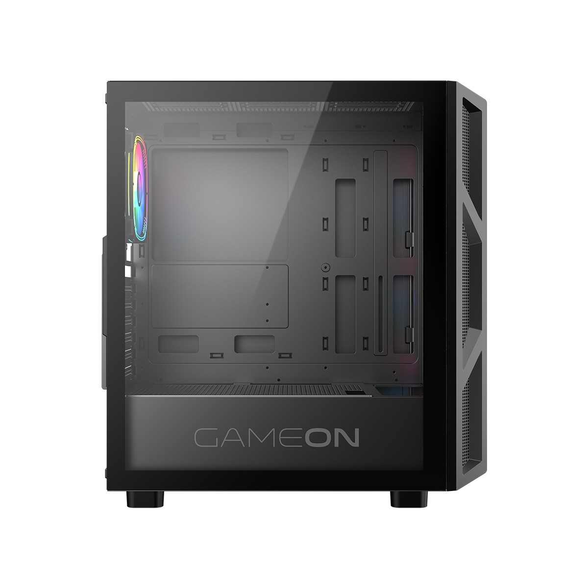 Game On Black Trident IV-M Powerforge Series 750W PSU Mid Tower Gaming PC Case