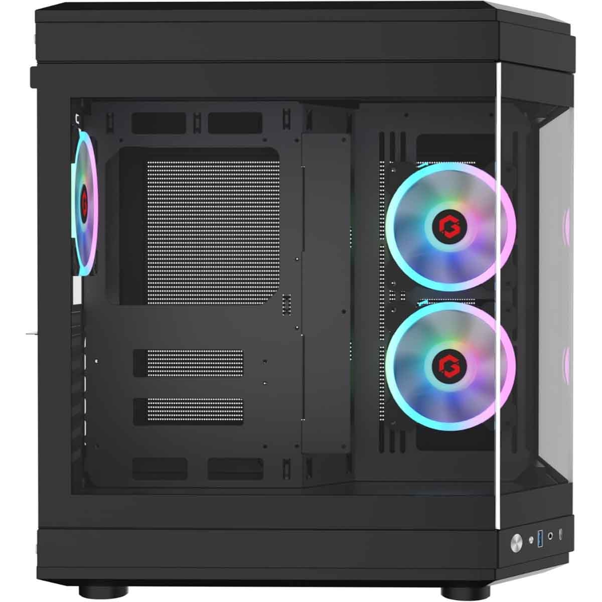 Game On Black Valkyrie Series Mid Tower Gaming PC Case