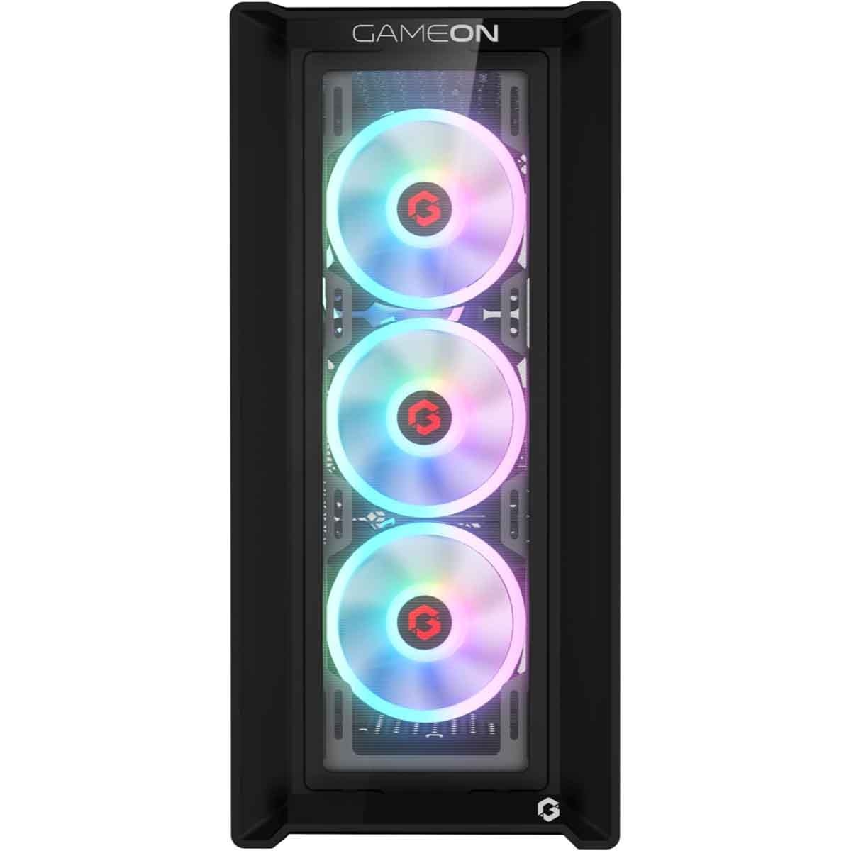 جيم أون كيس كمبيوتر ألعاب Mid Tower من سلسلة Vortex Midnight باللون الأسود