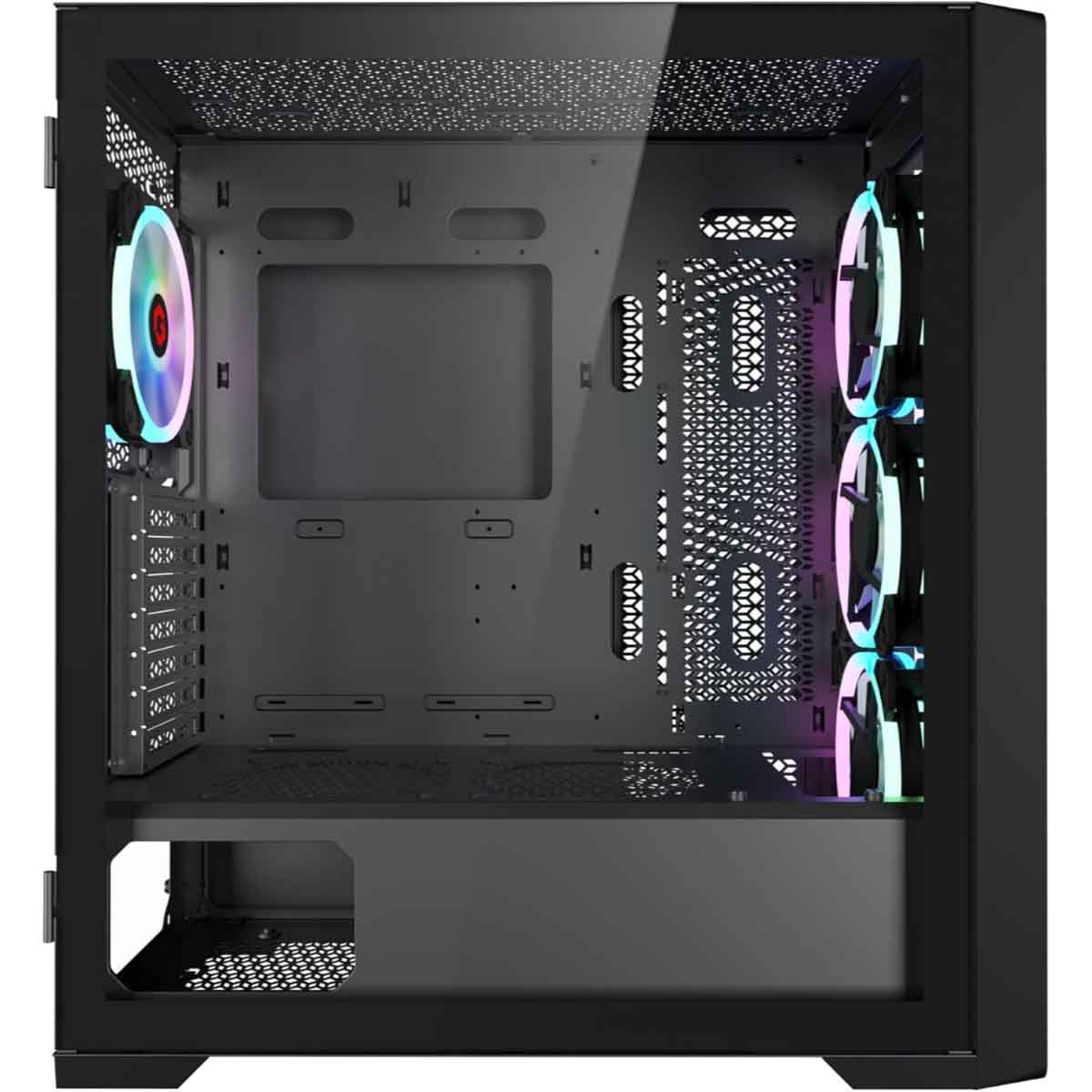 جيم أون كيس كمبيوتر ألعاب Mid Tower من سلسلة Vortex Midnight باللون الأسود