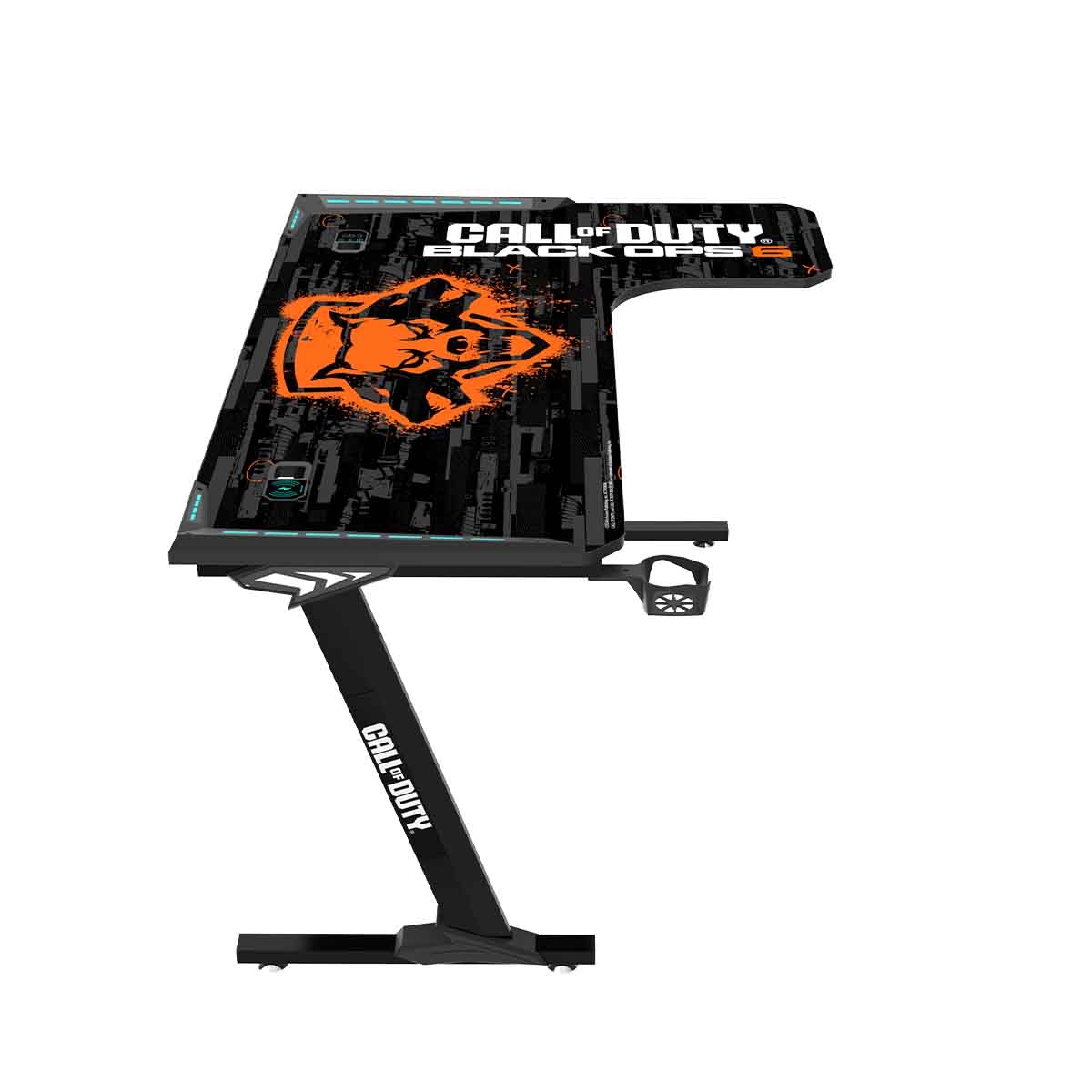 Game On BLKOPS6-RAPTOR-R Call Of Duty Flowing Light Gaming Desk