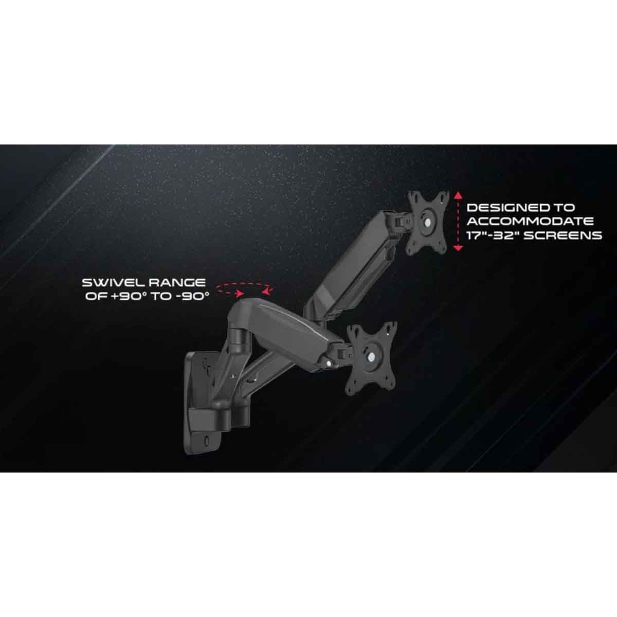 جيم أون حامل شاشتين جداري بنظام نابض مساعد GO-5008 اقتصادي