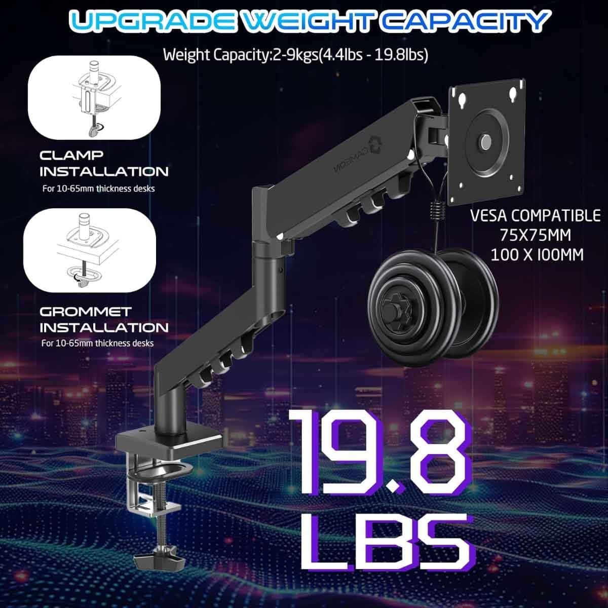 جيم أون حامل شاشة بذراع نابض ميكانيكي غازي GO-5500