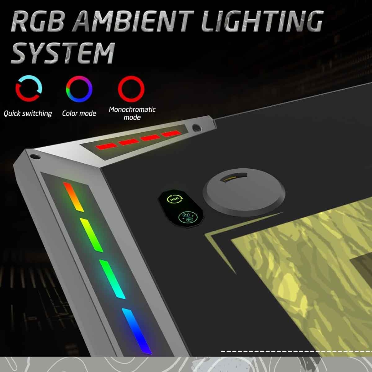 Game On Green Call Of Duty Hawksbill Series RGB Flowing Light Gaming Desk