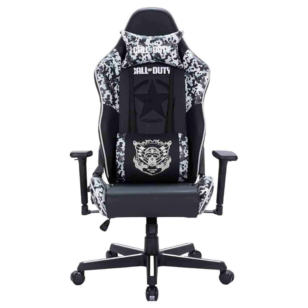 جيم أون كرسي ألعاب Call of Duty باللونين الأسود والأبيض