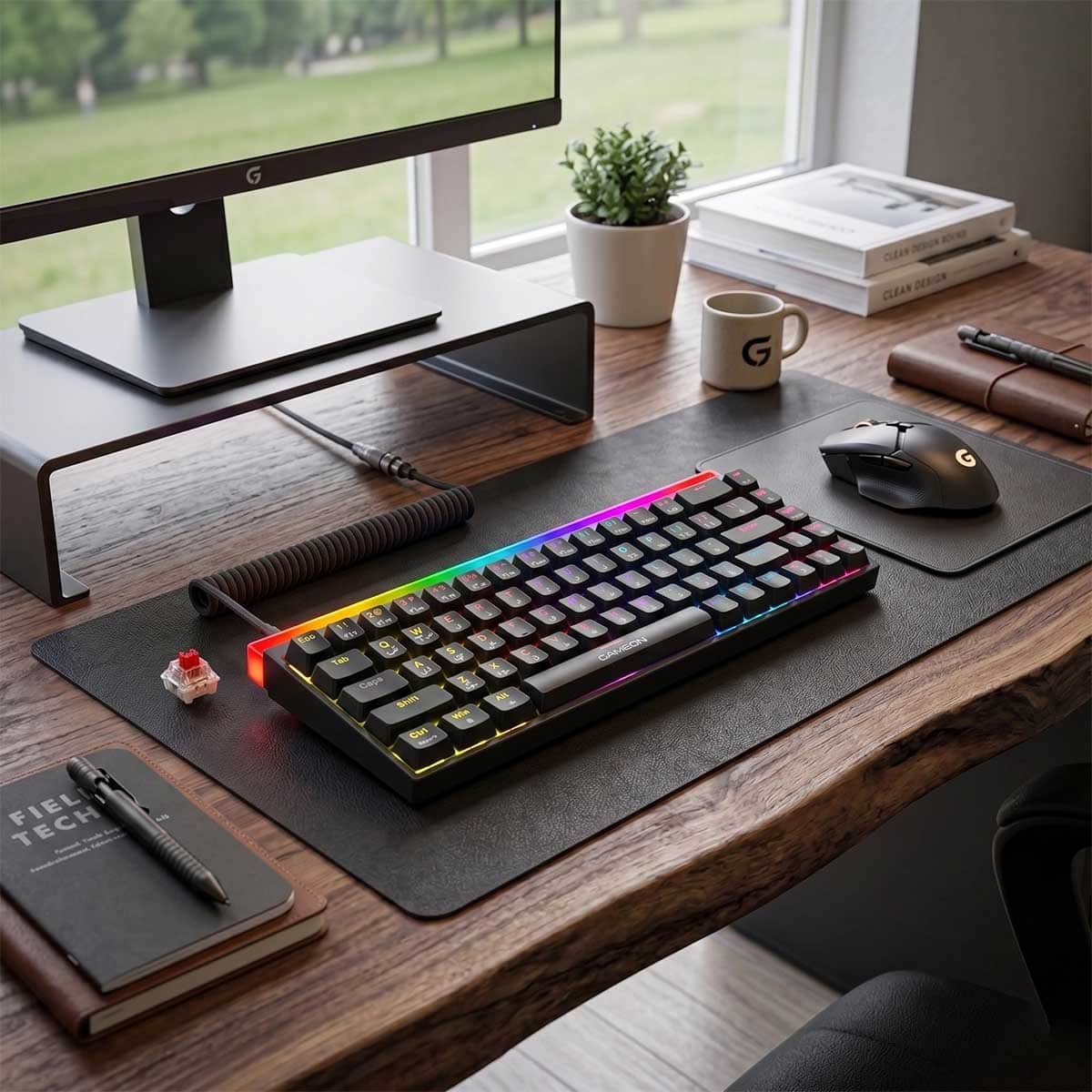 Game On Primex Series 60% Red Switch RGB English/Arabic Wired Mechanical Gaming Keyboard