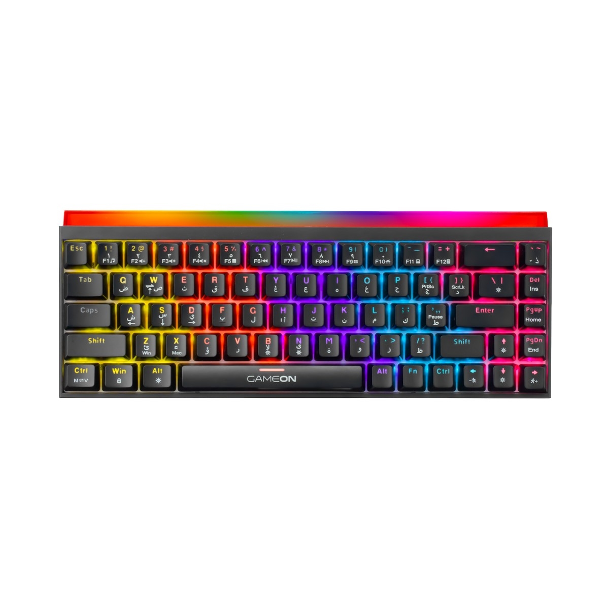 Game On Primex Series 60% Red Switch RGB English/Arabic Wired Mechanical Gaming Keyboard