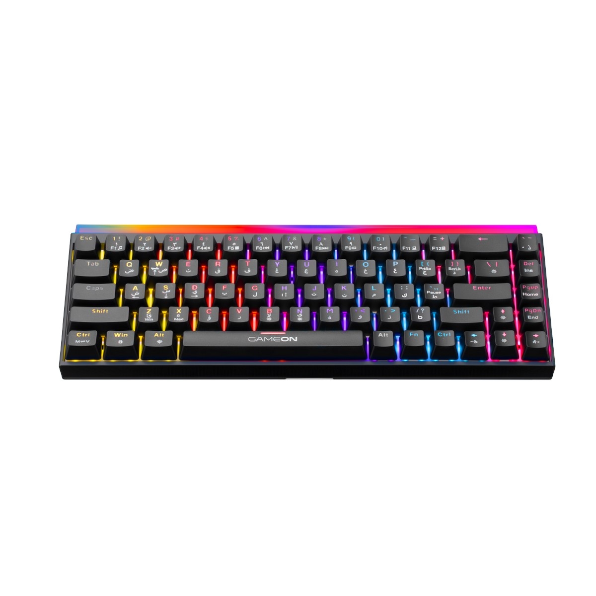 Game On Primex Series 60% Red Switch RGB English/Arabic Wired Mechanical Gaming Keyboard