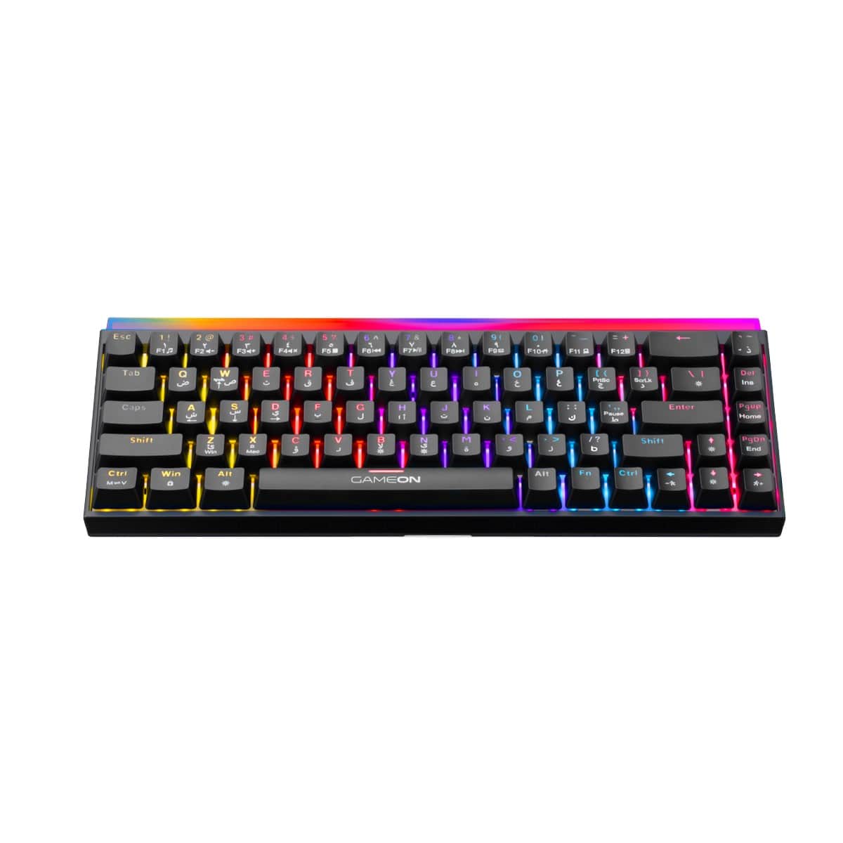 Game On Primex Series 60% Red Switch RGB English/Arabic Wired Mechanical Gaming Keyboard