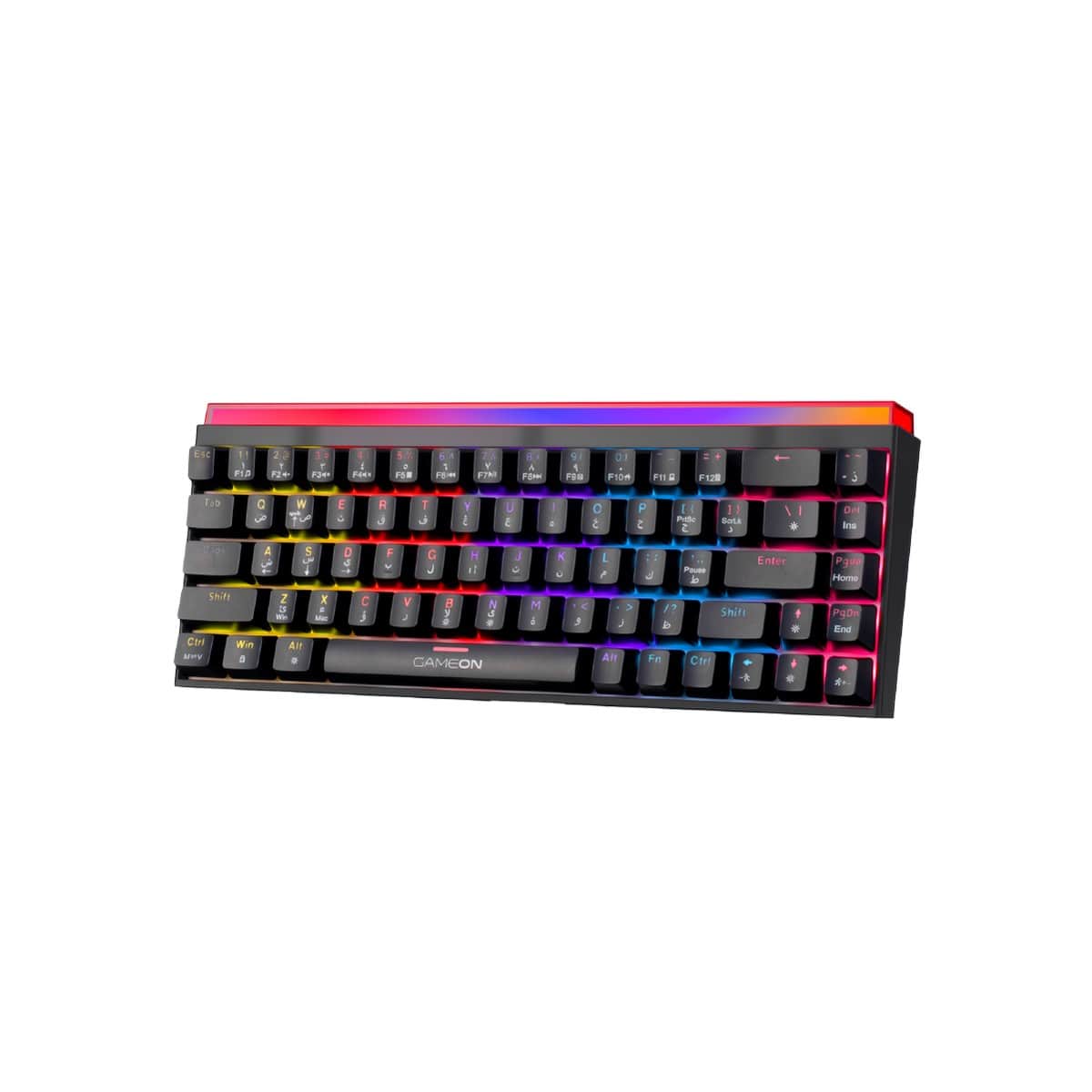 Game On Primex Series 60% Red Switch RGB English/Arabic Wired Mechanical Gaming Keyboard