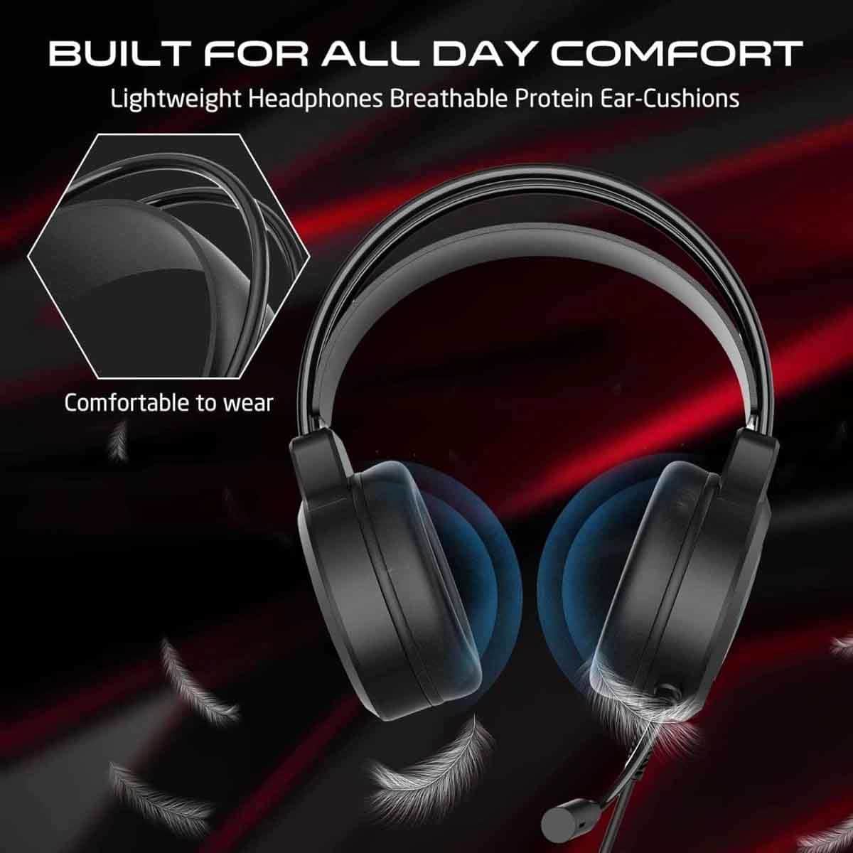 Game On Ravenstrike Gaming Headset & 27" GOPS27180IPS Gaming Monitor with Florpad Arctic Mat Bundle