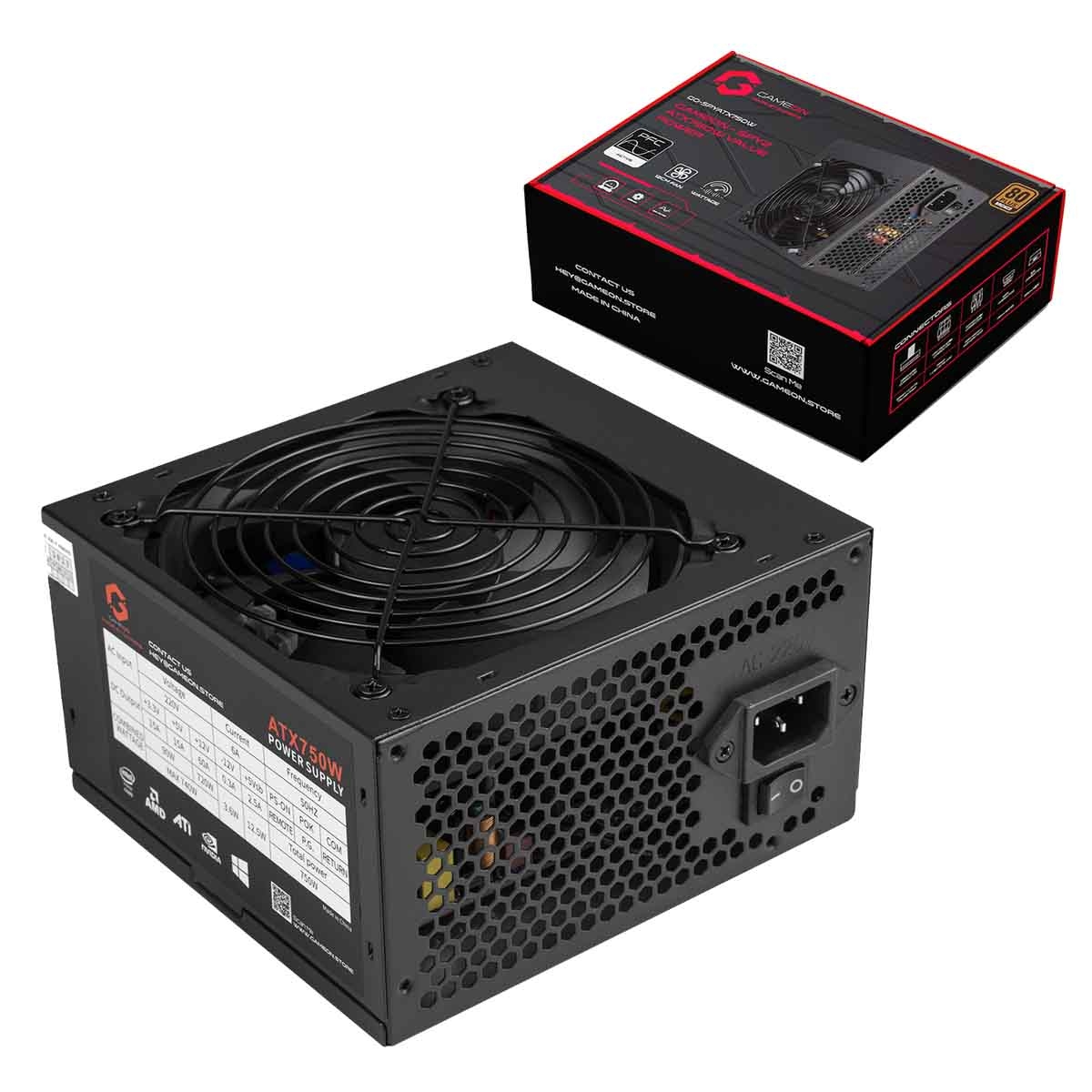 Game On SPY2 750 Watts 80 Plus Bronze Gaming Power Supply Unit