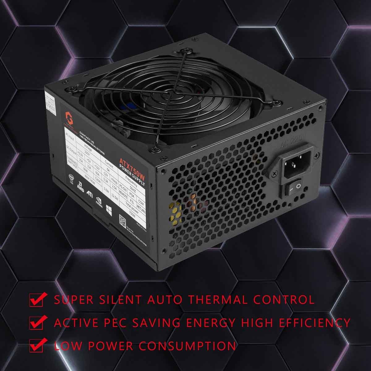 Game On SPY2 750 Watts 80 Plus Bronze Gaming Power Supply Unit