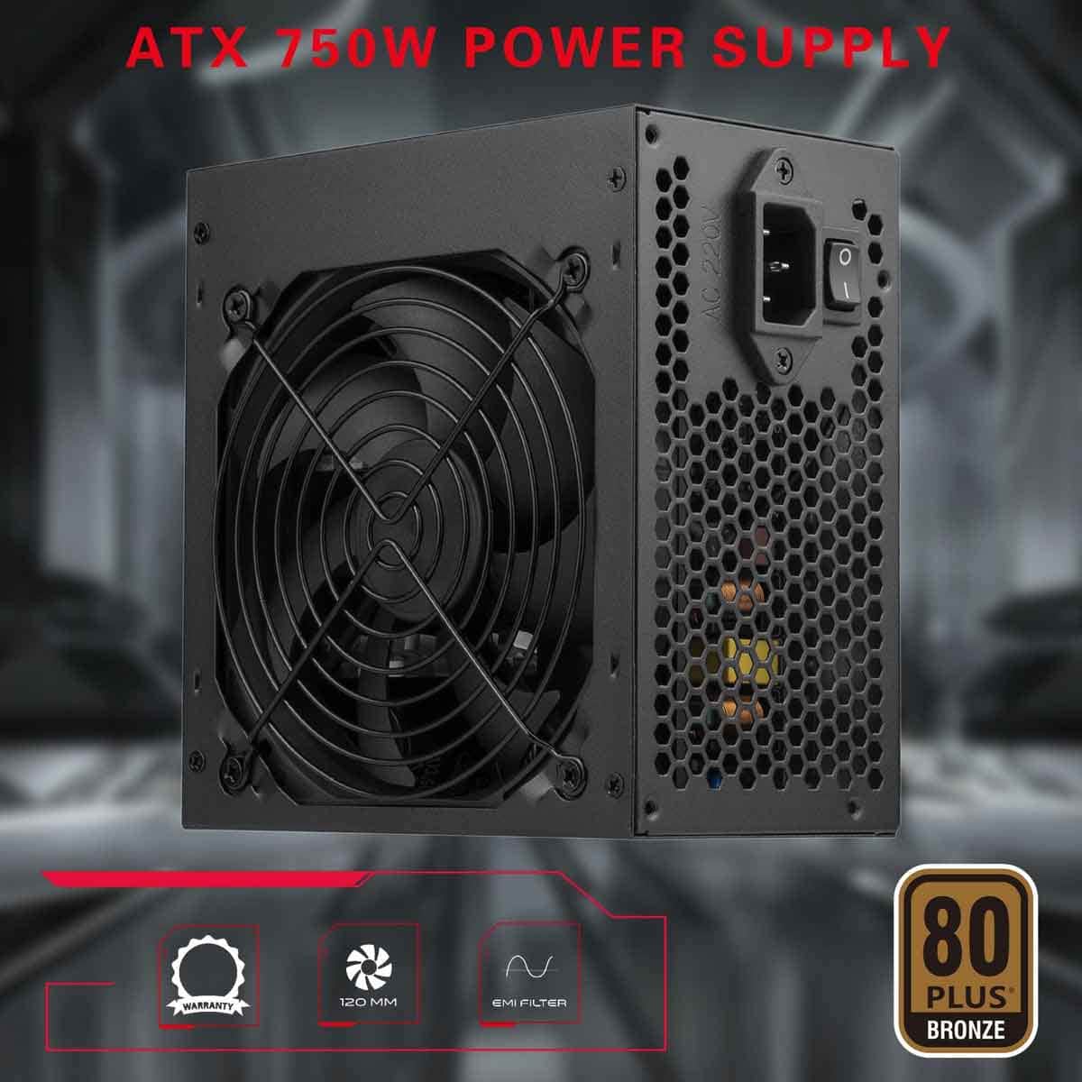 جيم أون مزود طاقة للألعاب SPY2 بقدرة 750 واط بمعيار 80 Plus Bronze