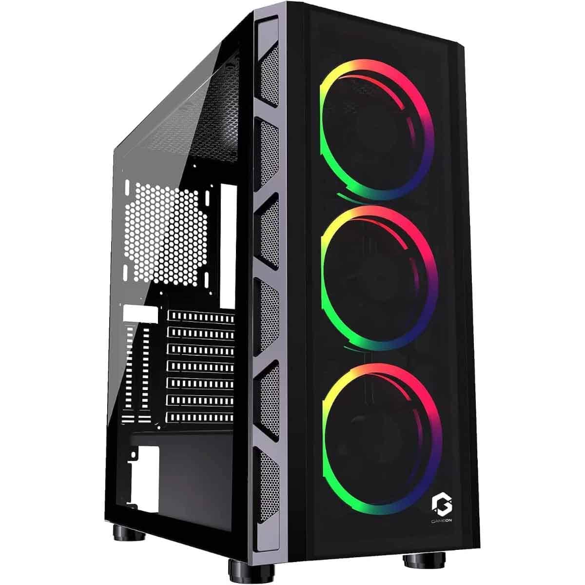 Game On Trident II Fixed RGB Mid Tower Gaming PC Case
