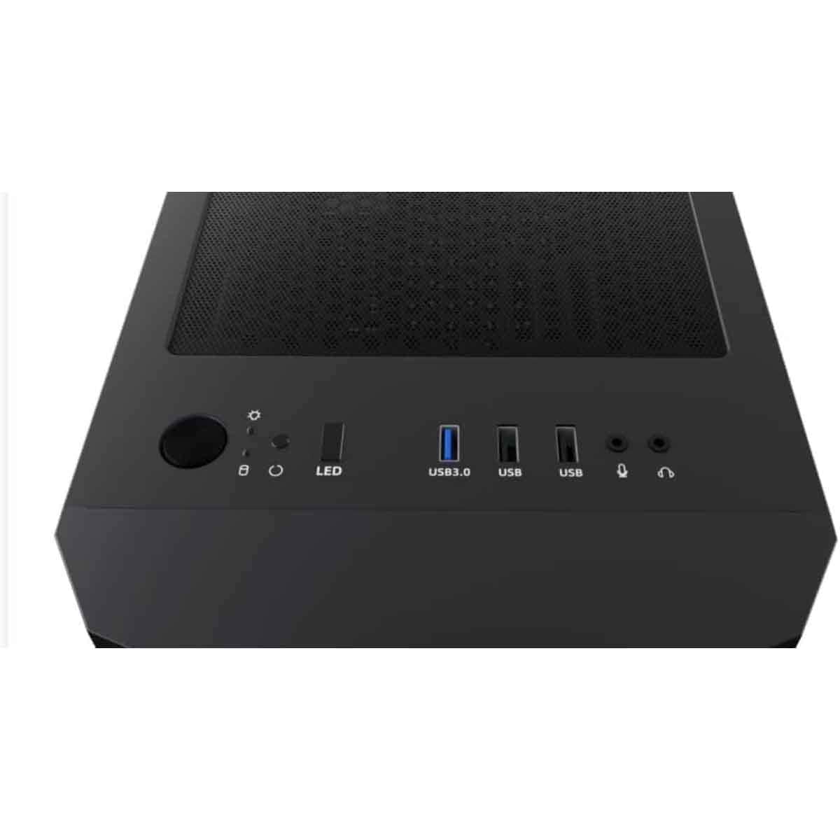 Game On Trident II Fixed RGB Mid Tower Gaming PC Case