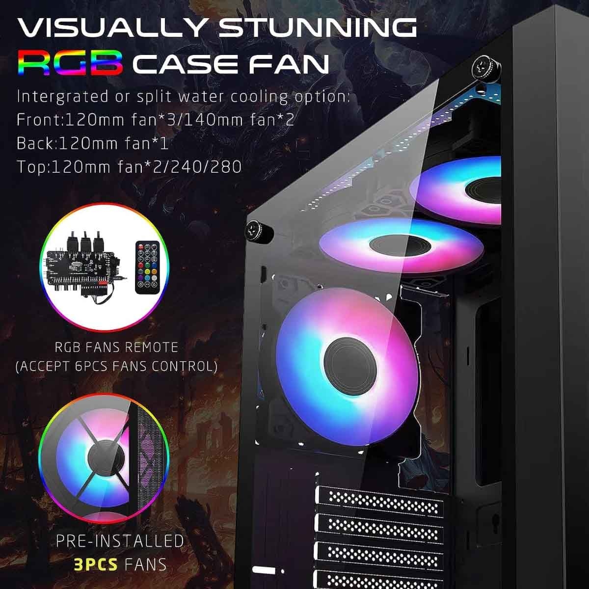 Game On Trident II G-Series Mid Tower Gaming PC Case