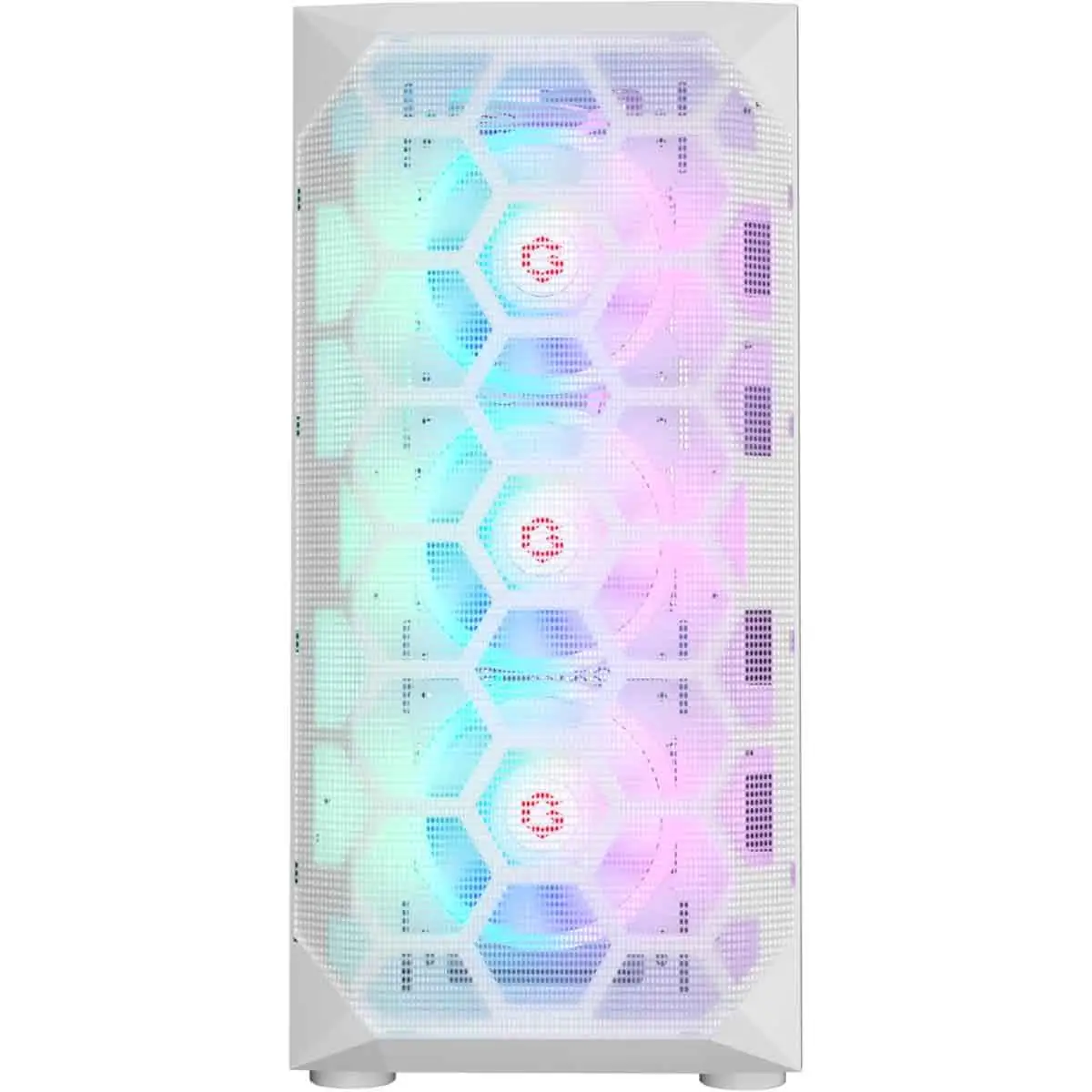 Game On White Emperor Arctic I Series Mid Tower Gaming PC Case