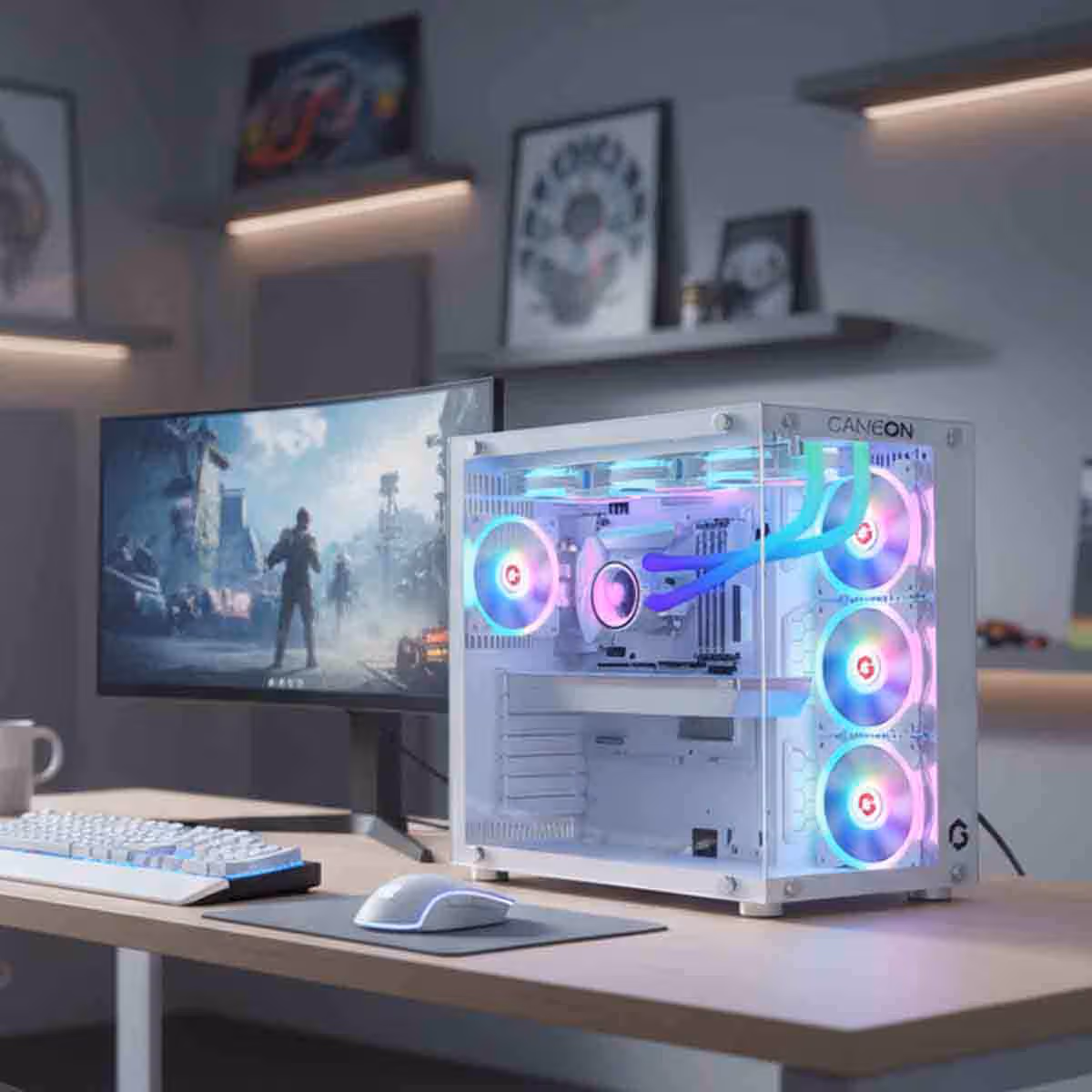 Game On Emperor Midnight II Series Mid Tower Gaming PC Case