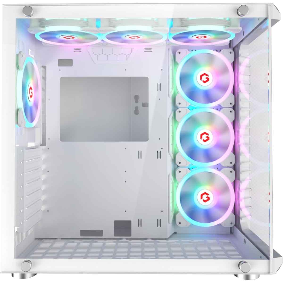 جيم أون كيس كمبيوتر متوسط الحجم للألعاب من سلسلة Emperor Midnight III باللون الأسود