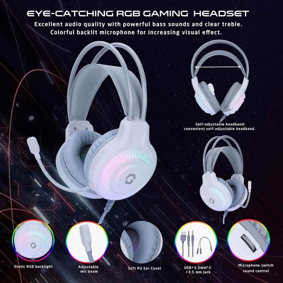 Game On White GO-CYPHERW-XL All-In-One Gaming Bundle