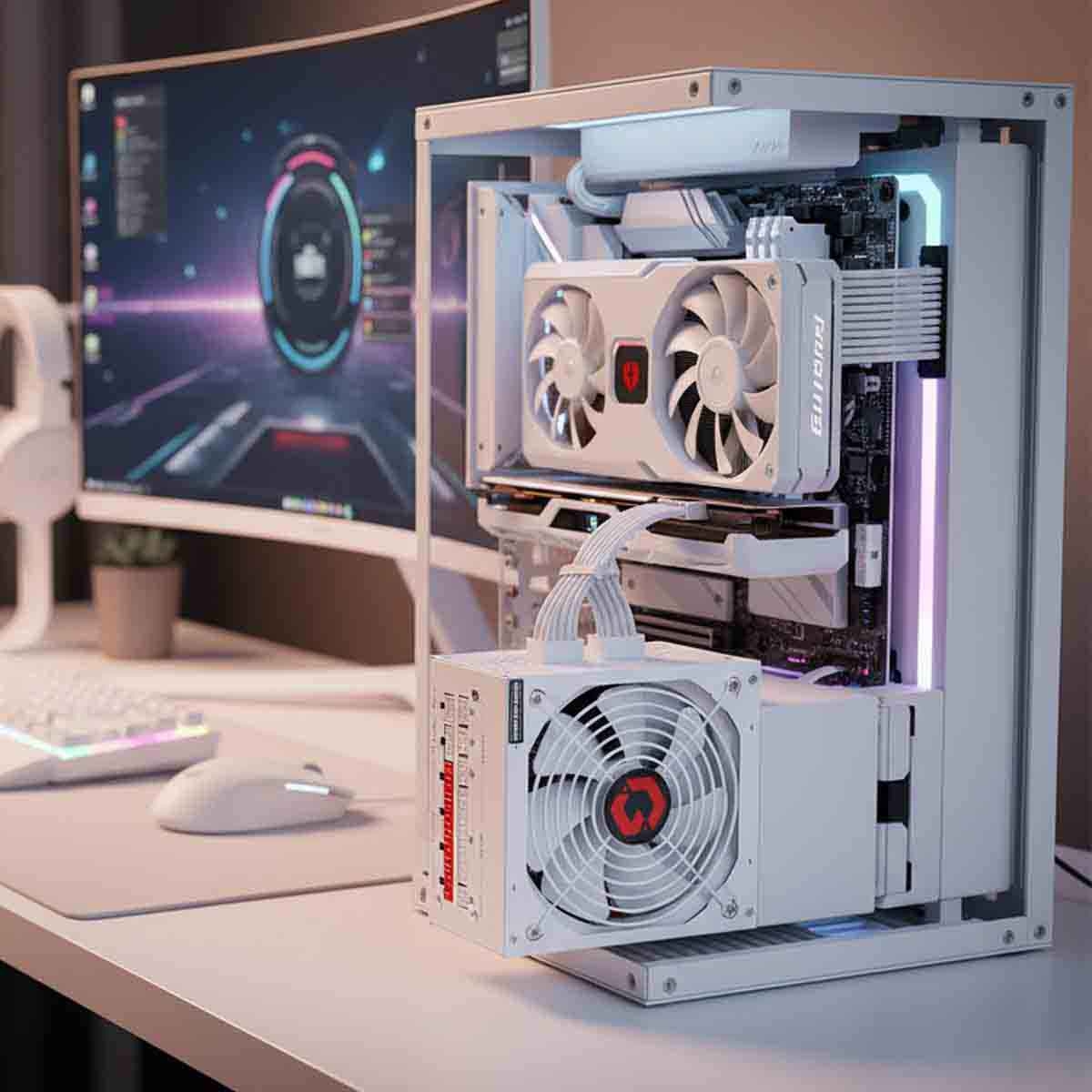 جيم أون مزود طاقة للألعاب SPY2 بقدرة 1000 واط بمعيار 80 Plus Gold باللون الأسود