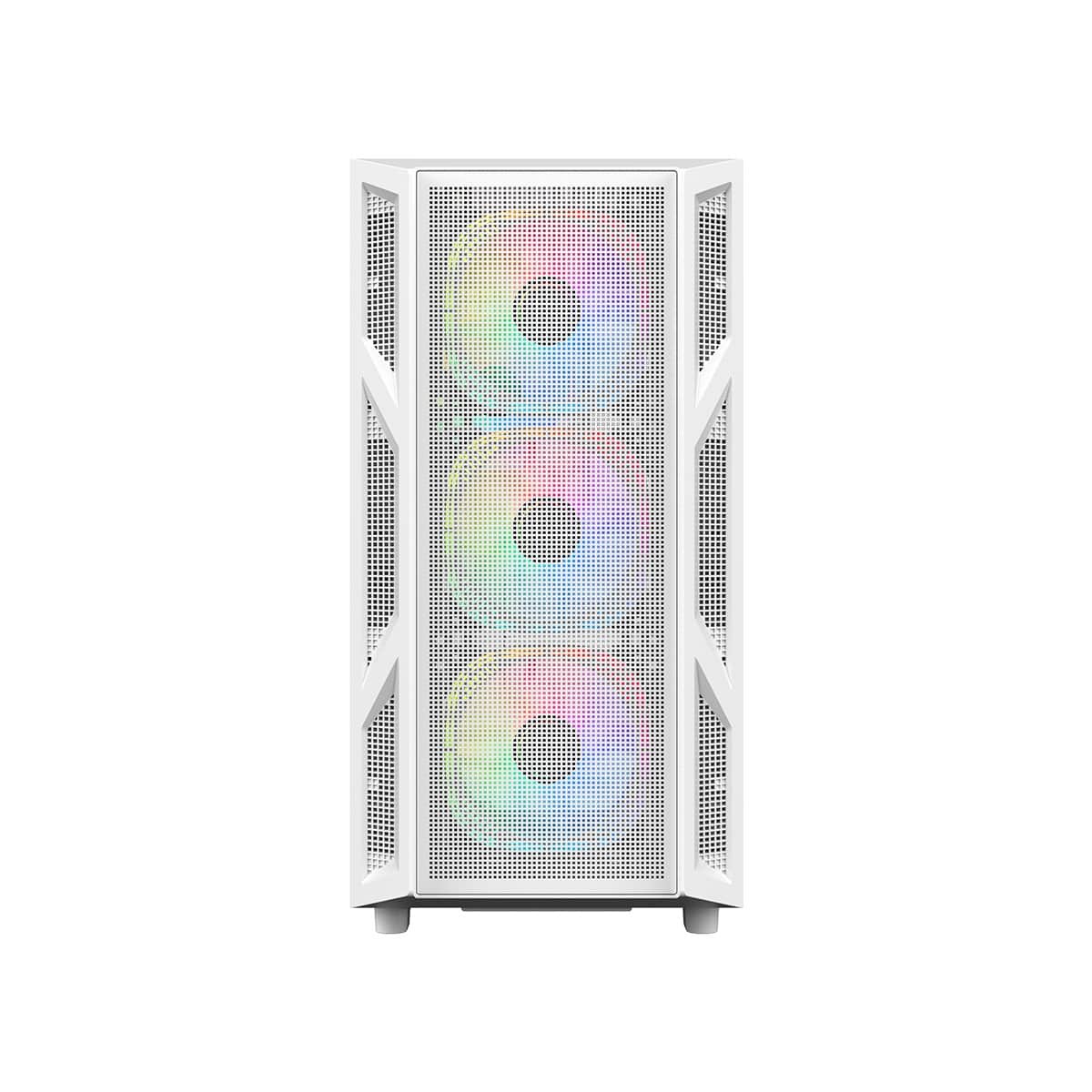 Game On White Trident IV-A Powerforge Series 750W PSU Mid Tower Gaming PC Case