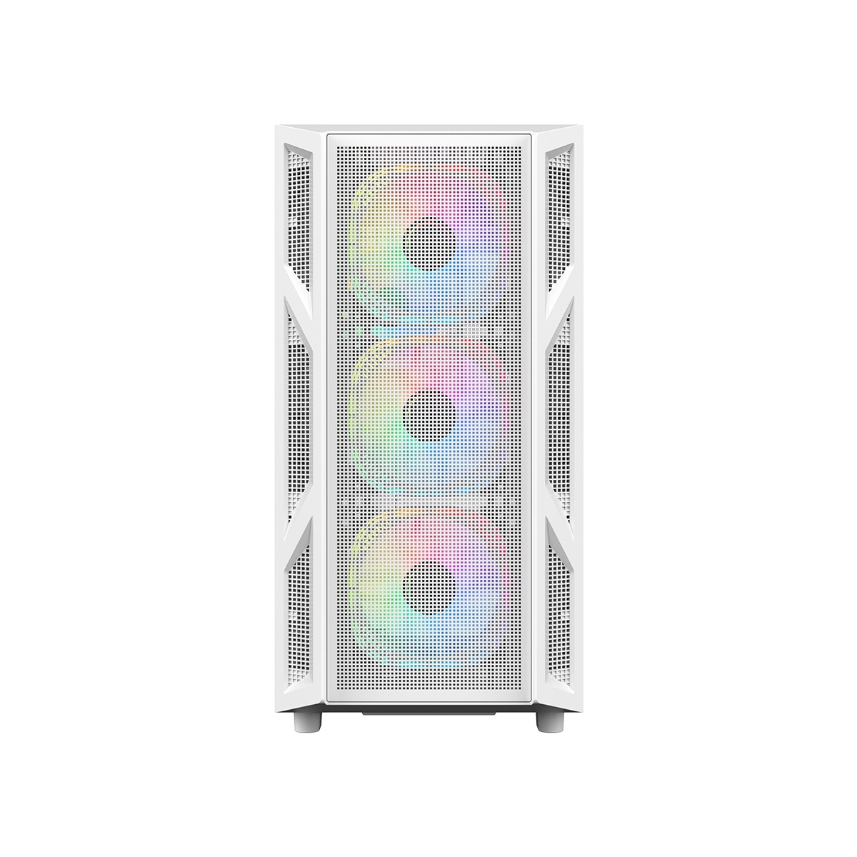 Game On White Trident IV-A Powerforge Series 750W PSU Mid Tower Gaming PC Case