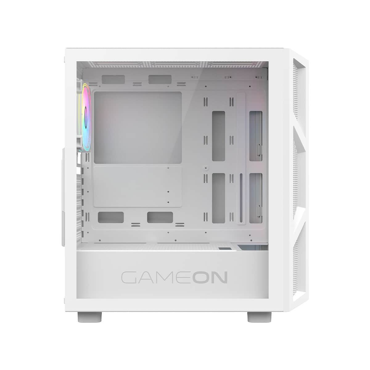 Game On White Trident IV-A Powerforge Series 750W PSU Mid Tower Gaming PC Case