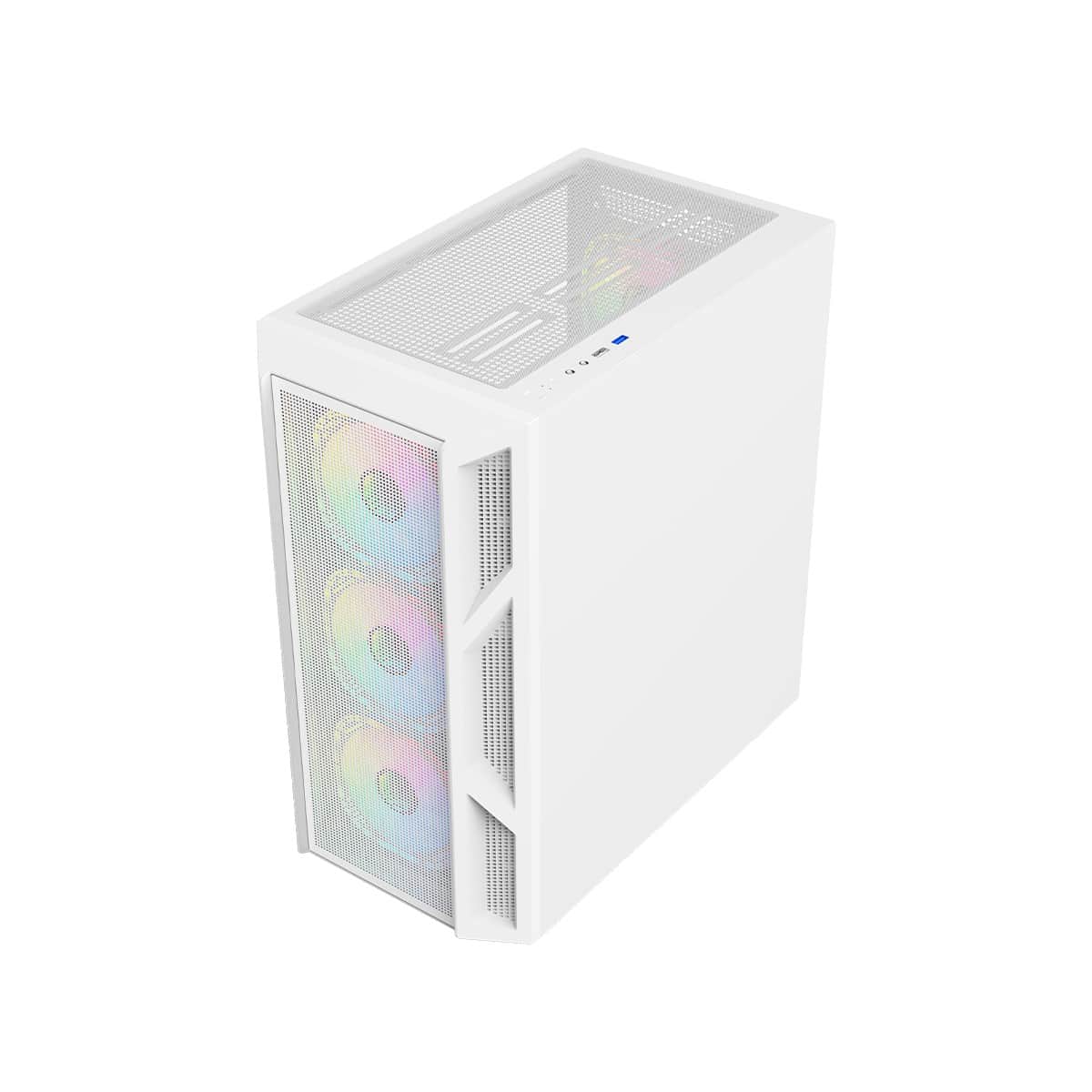 Game On White Trident IV-A Powerforge Series 750W PSU Mid Tower Gaming PC Case