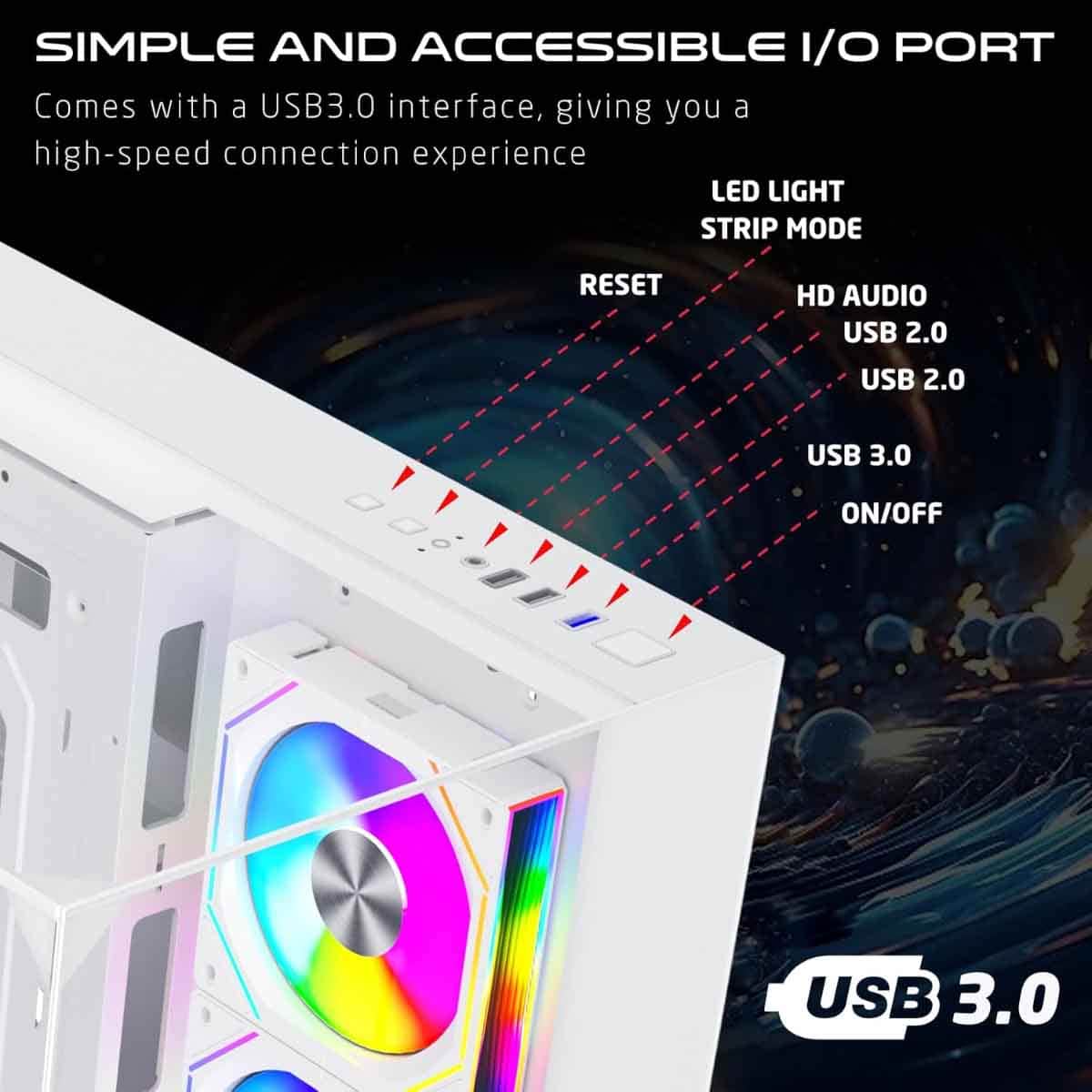 Game On Valkyrie I Series Mid Tower Gaming PC Case