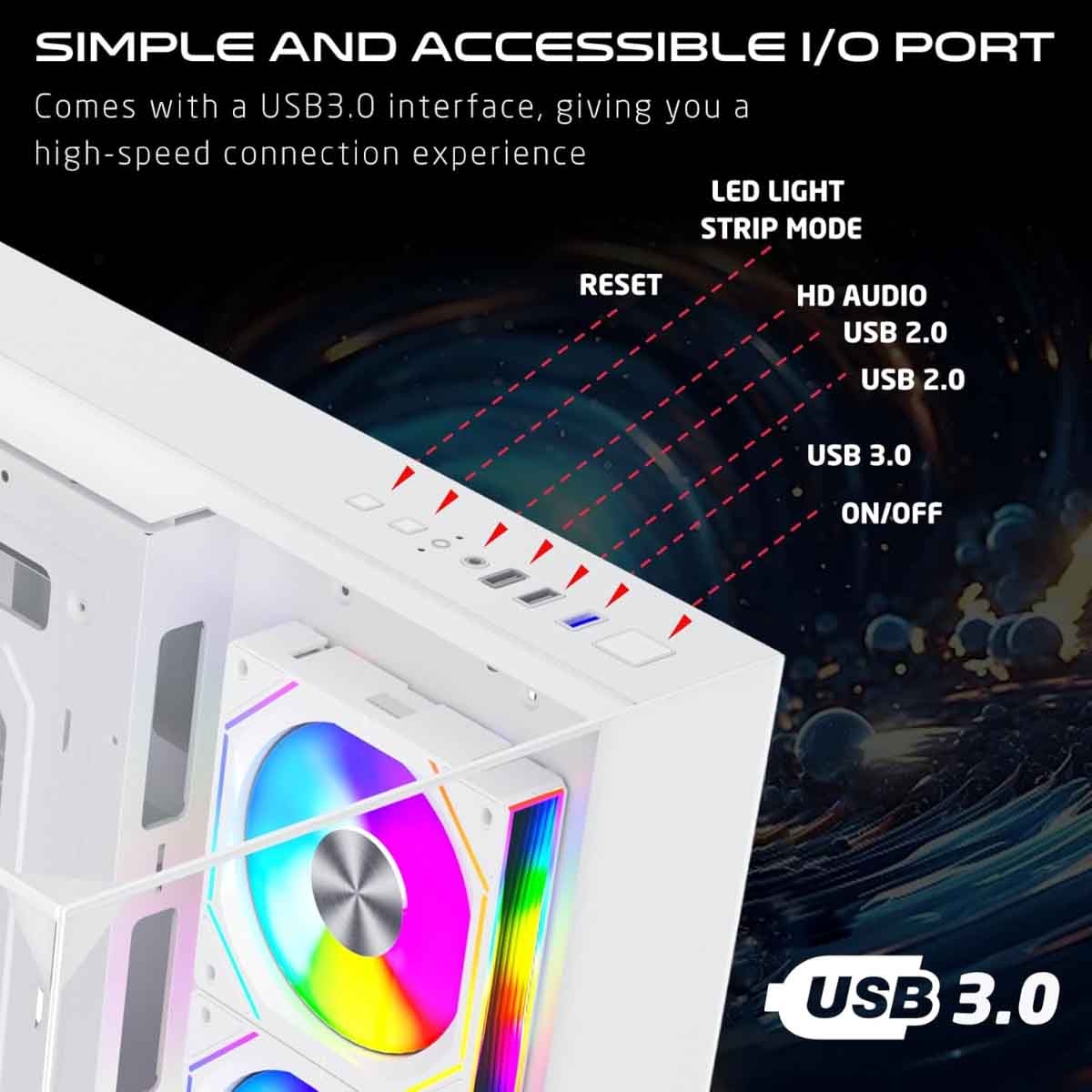 Game On Valkyrie I Series Mid Tower Gaming PC Case