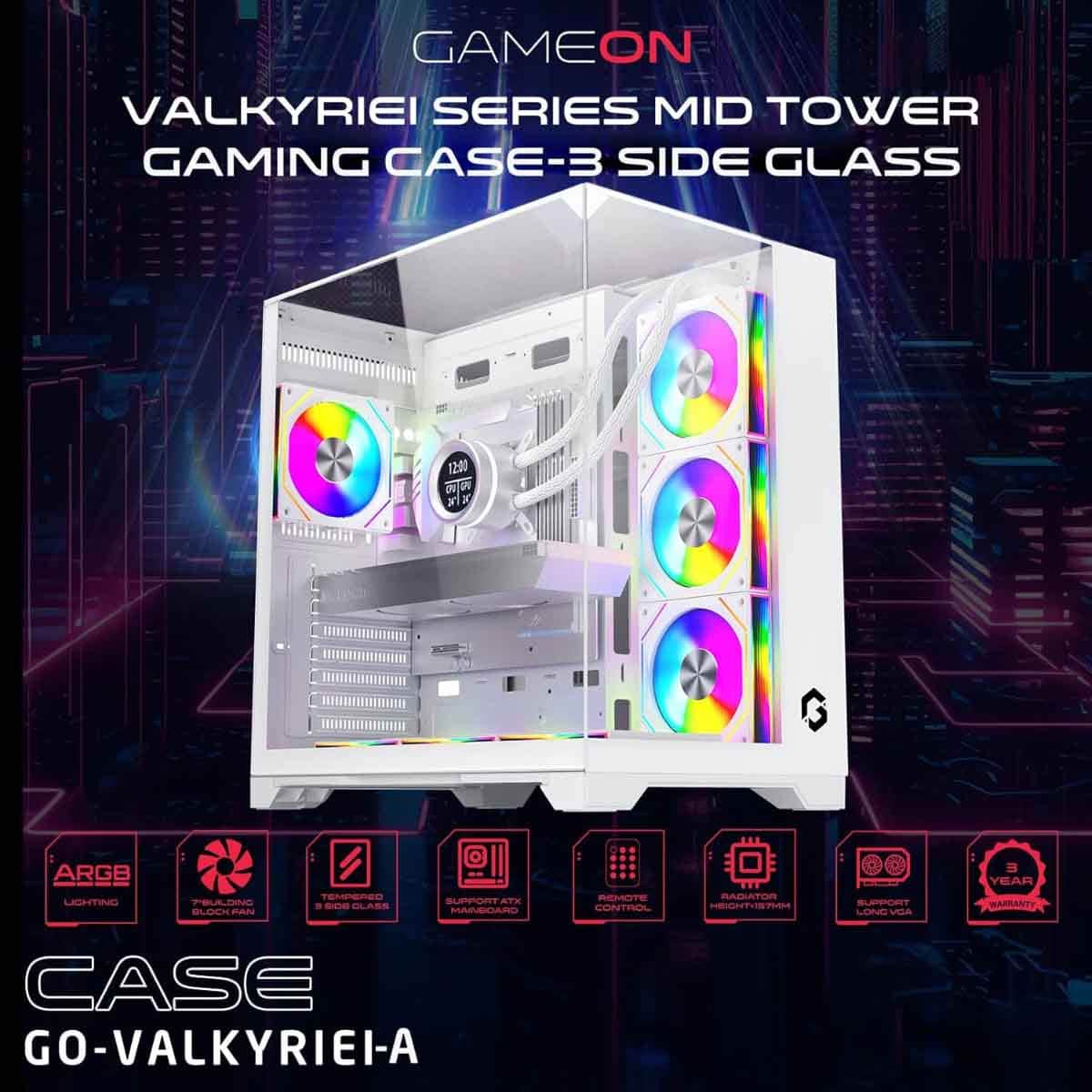 Game On Valkyrie I Series Mid Tower Gaming PC Case