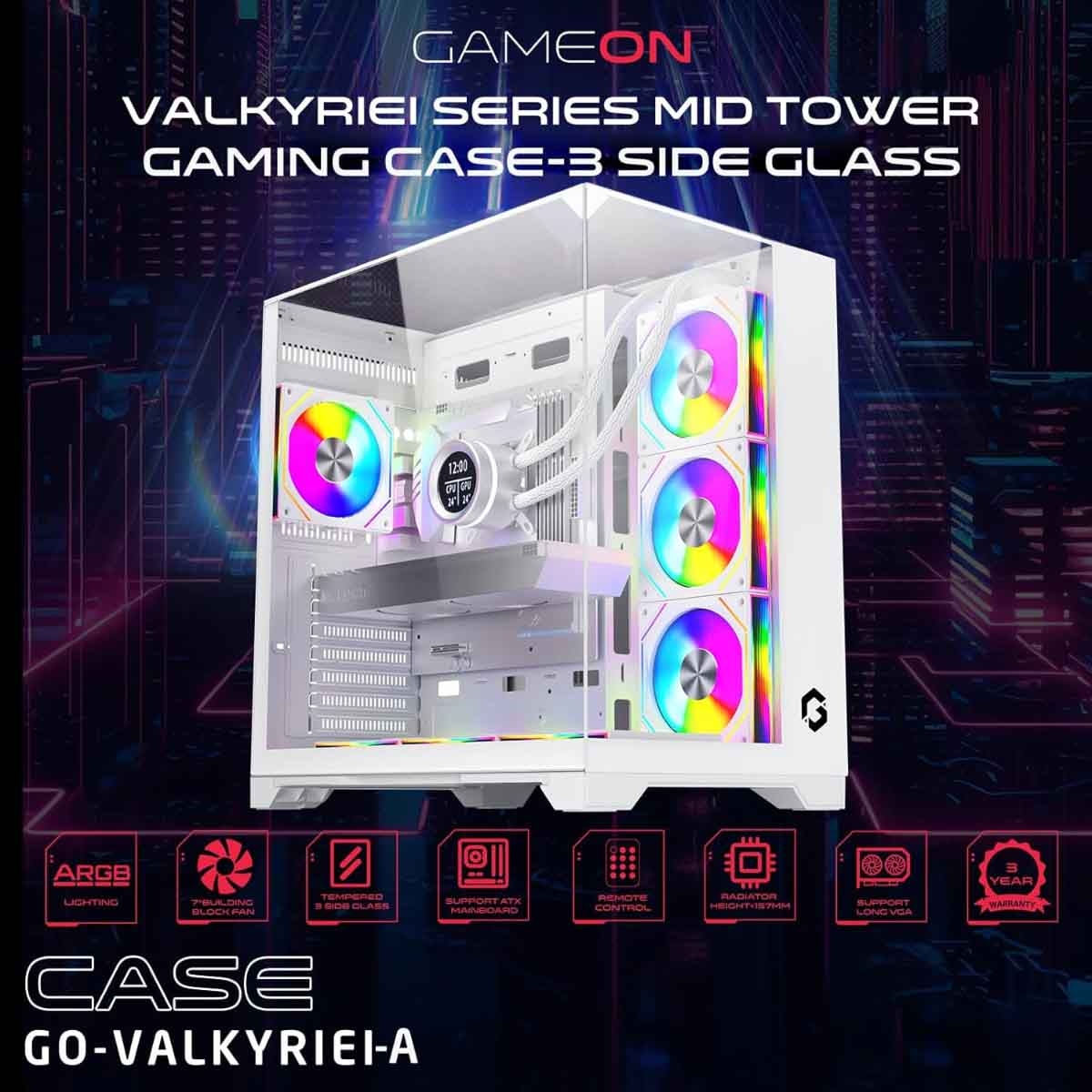 Game On Valkyrie I Series Mid Tower Gaming PC Case
