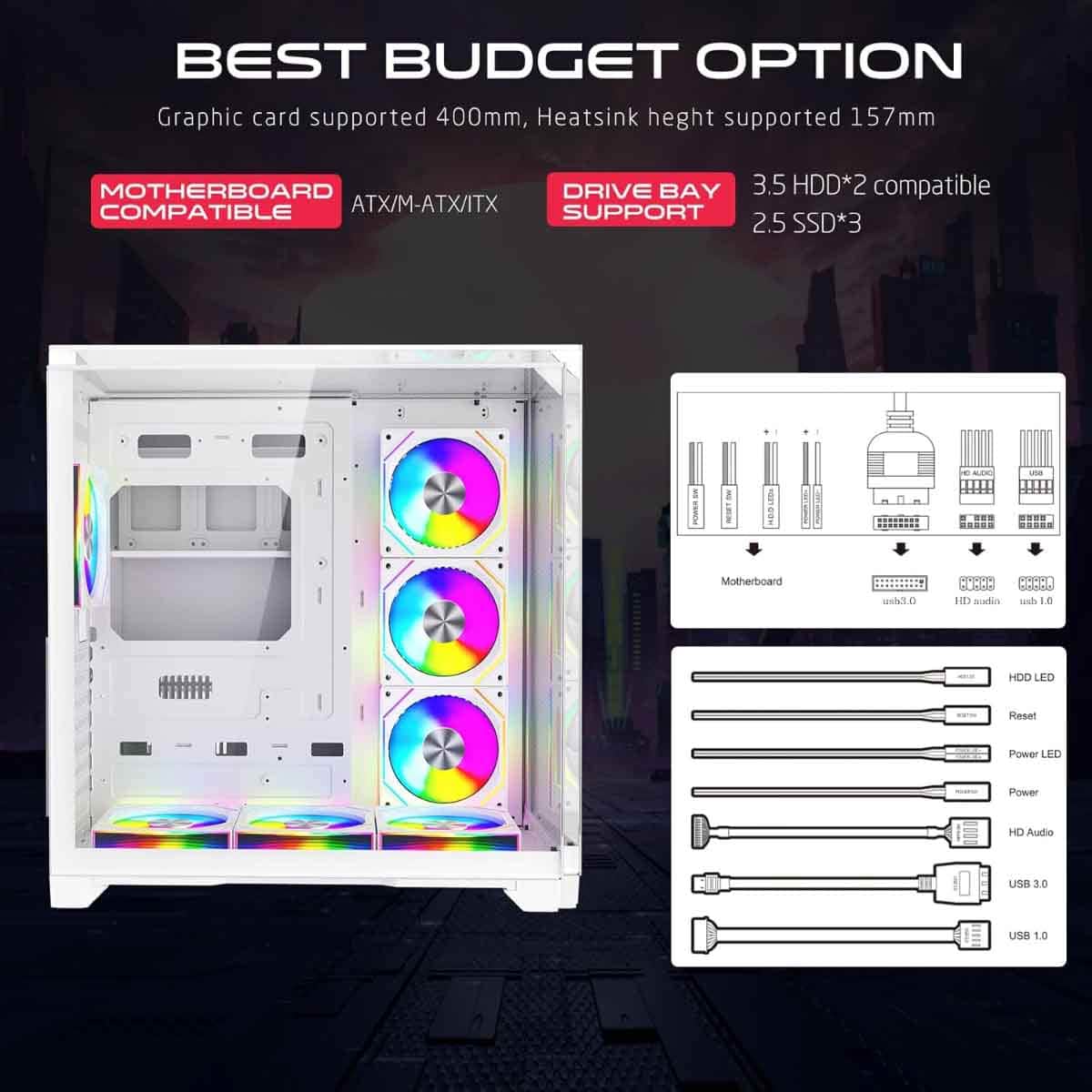 Game On Valkyrie I Series Mid Tower Gaming PC Case