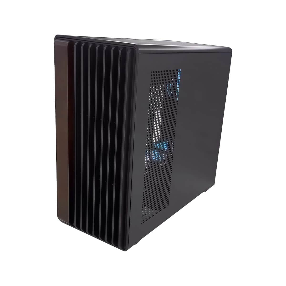 Game On Wood/Black Timber Midnight Series ARGB PWM Mid Tower Gaming PC Case