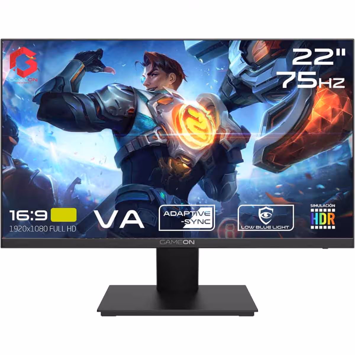 Game On 22" GOB22FHD75VA FHD 75Hz VA Gaming Monitor